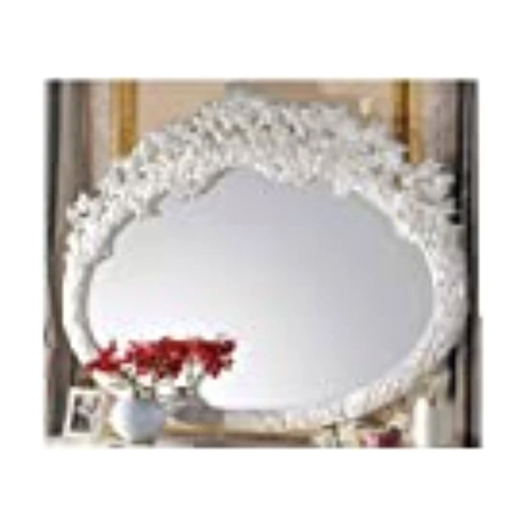 BD00673 - Mirror, Antique White Finish - Vanaheim