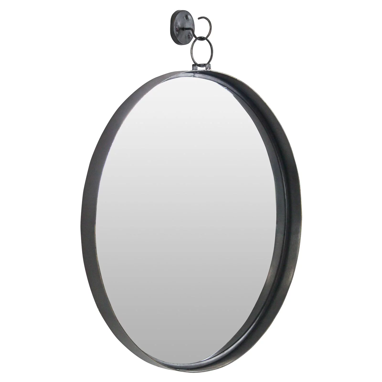 Aspire Home Accents Bescott Suspended Round Wall Mirror - 24W x 28H in.