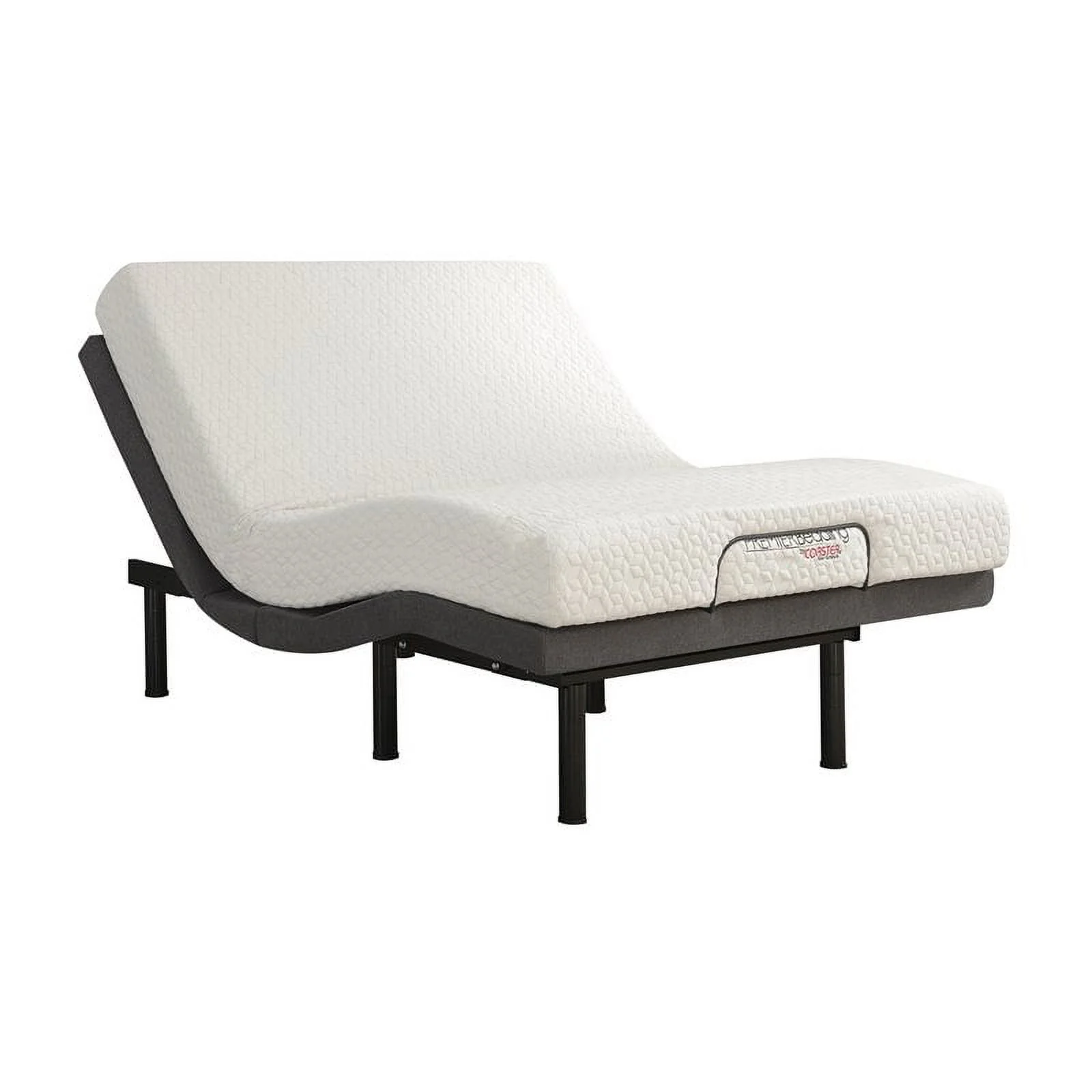 Negan Queen Adjustable Bed Base Grey and Black