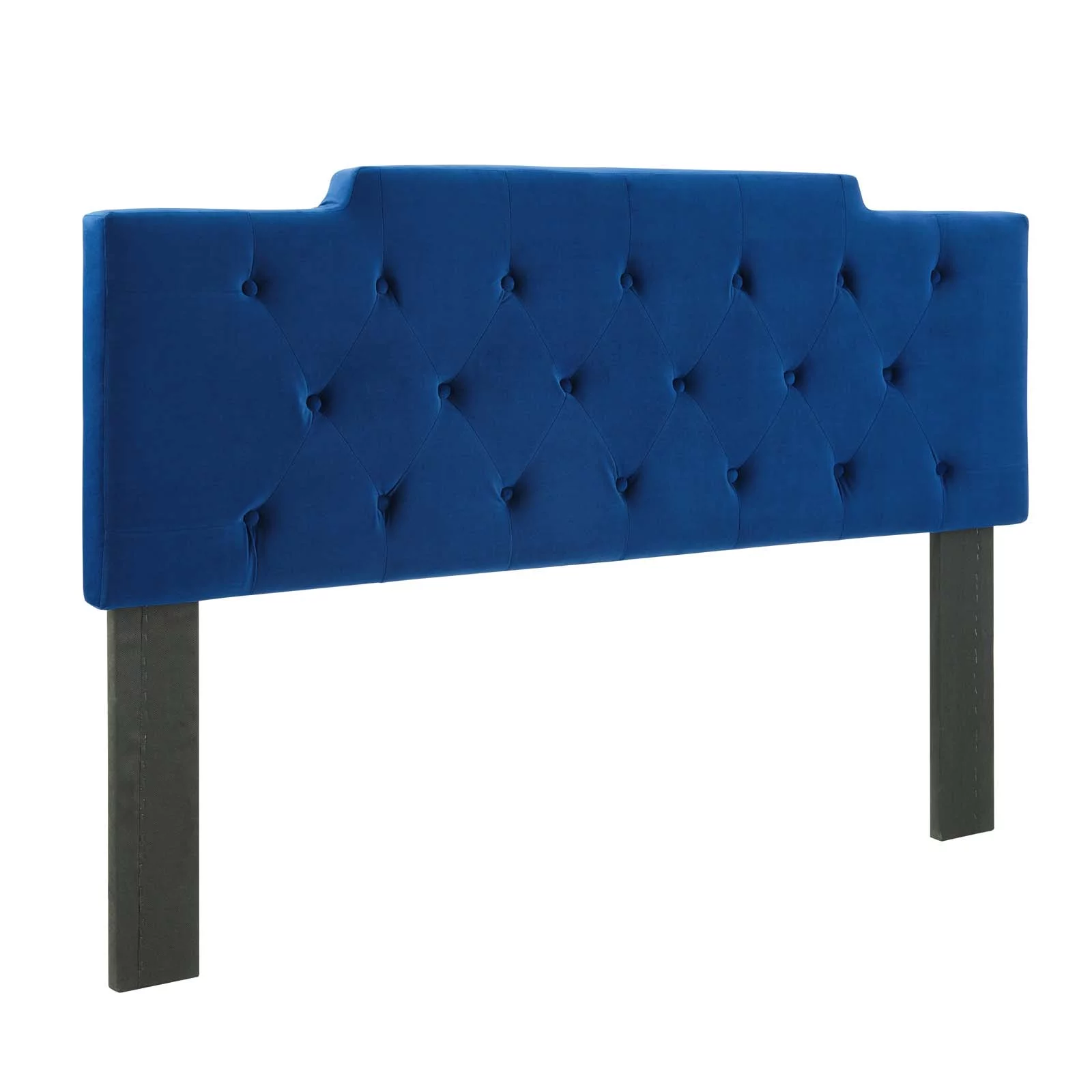 Modway Juliet Tufted Twin Performance Velvet Headboard in Navy