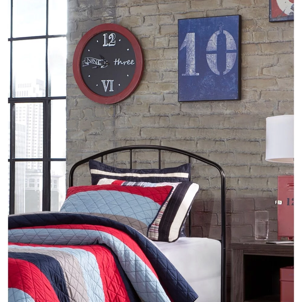 Carbon Loft Cronkite Black Metal Headboard with Arched Spindle Design 44
