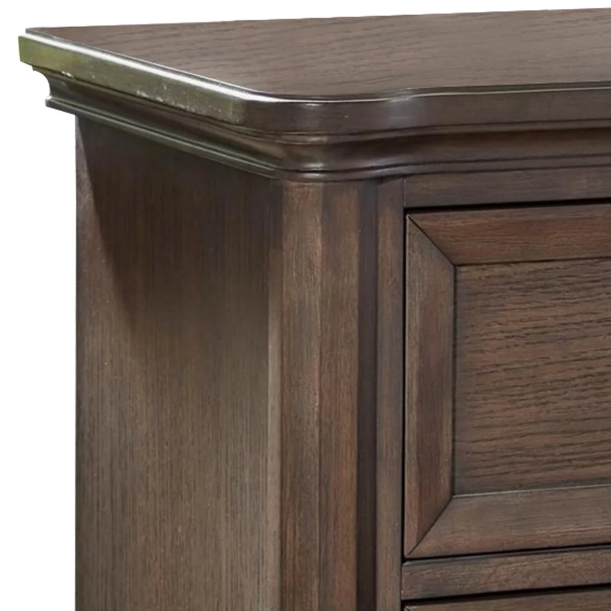 28 Inch Vin Solid Oak Wood 2 Drawer Nightstand, Turned Legs, Roast Brown- Saltoro Sherpi