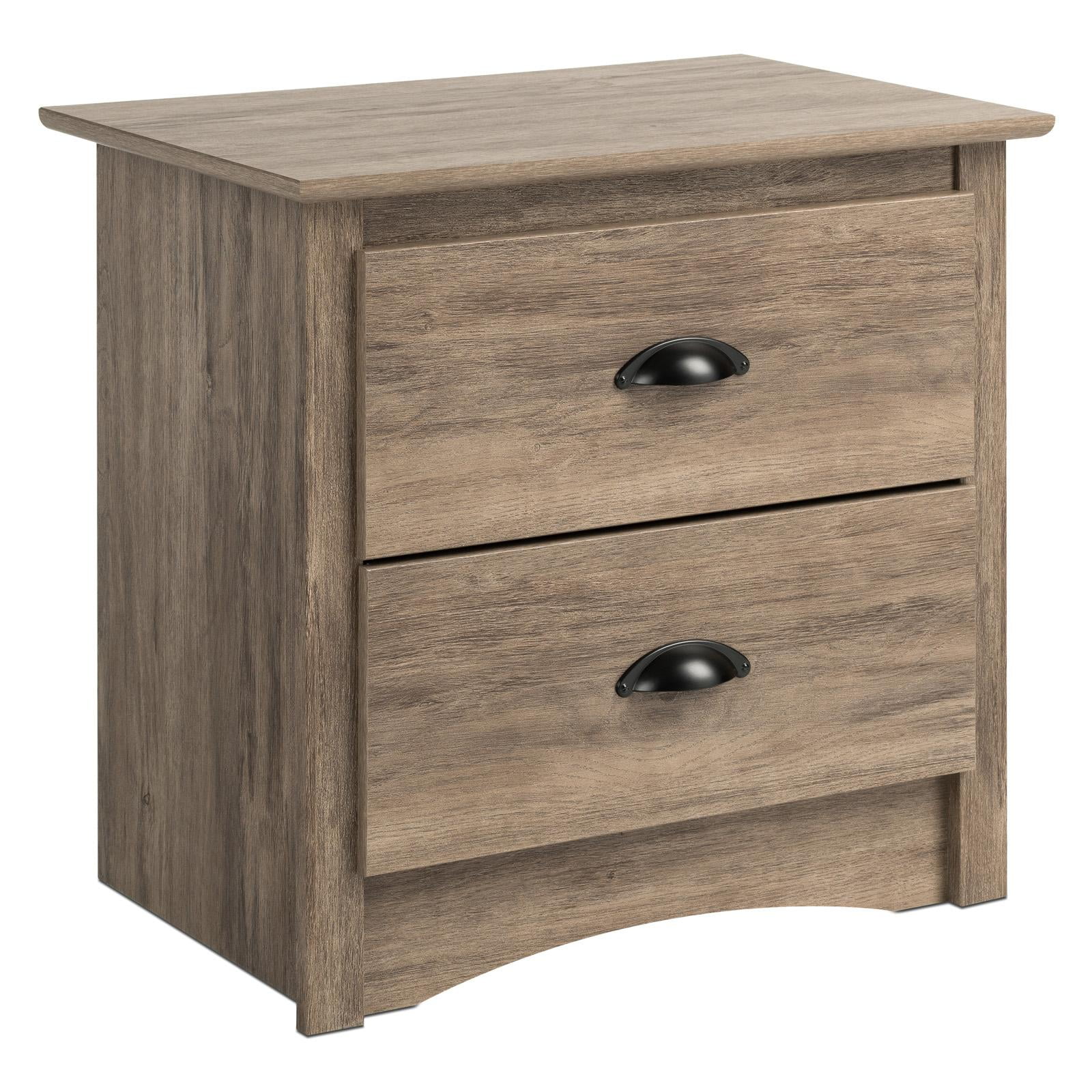 Prepac Salt Spring Coastal Bedroom Night Stand, 2-Drawer, Drifted Gray