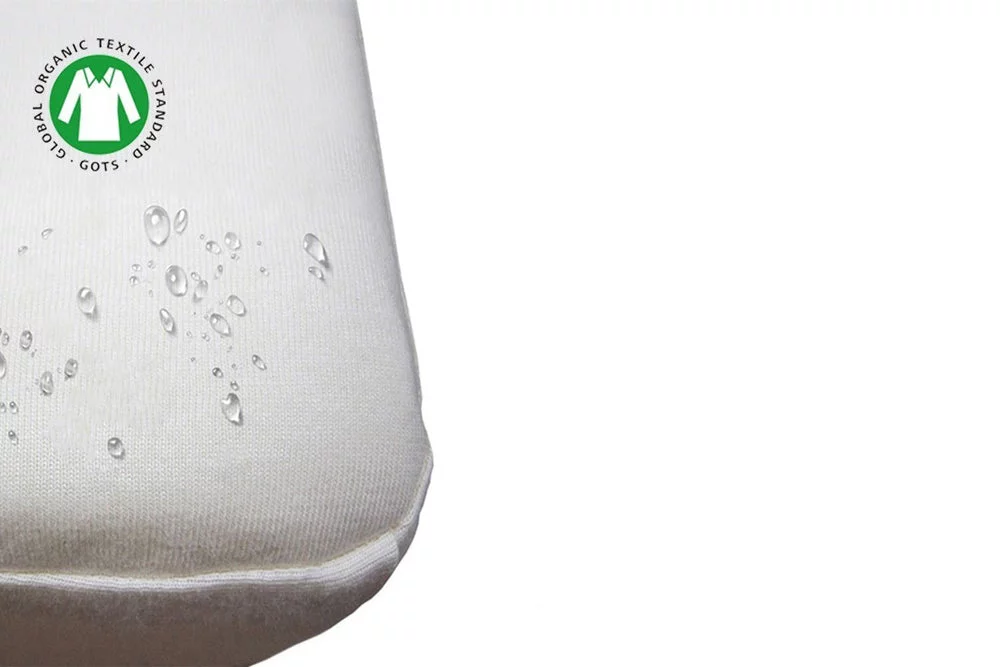 PlushBeds Certified Organic Cotton Waterproof Mattress Protector - Twin