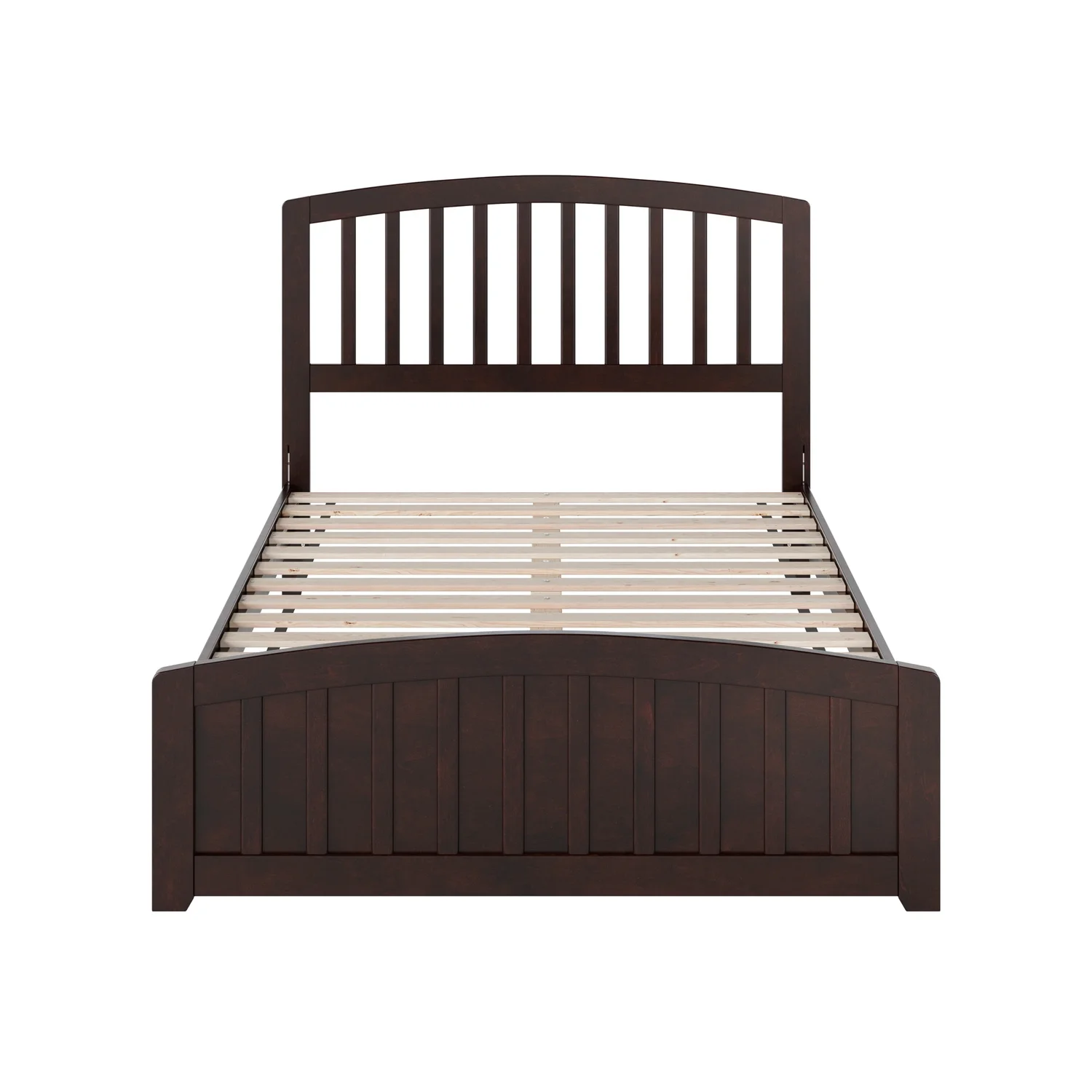 AFI Quincy Full Solid Wood Low Profile Platform Bed with Matching Footboard, Espresso