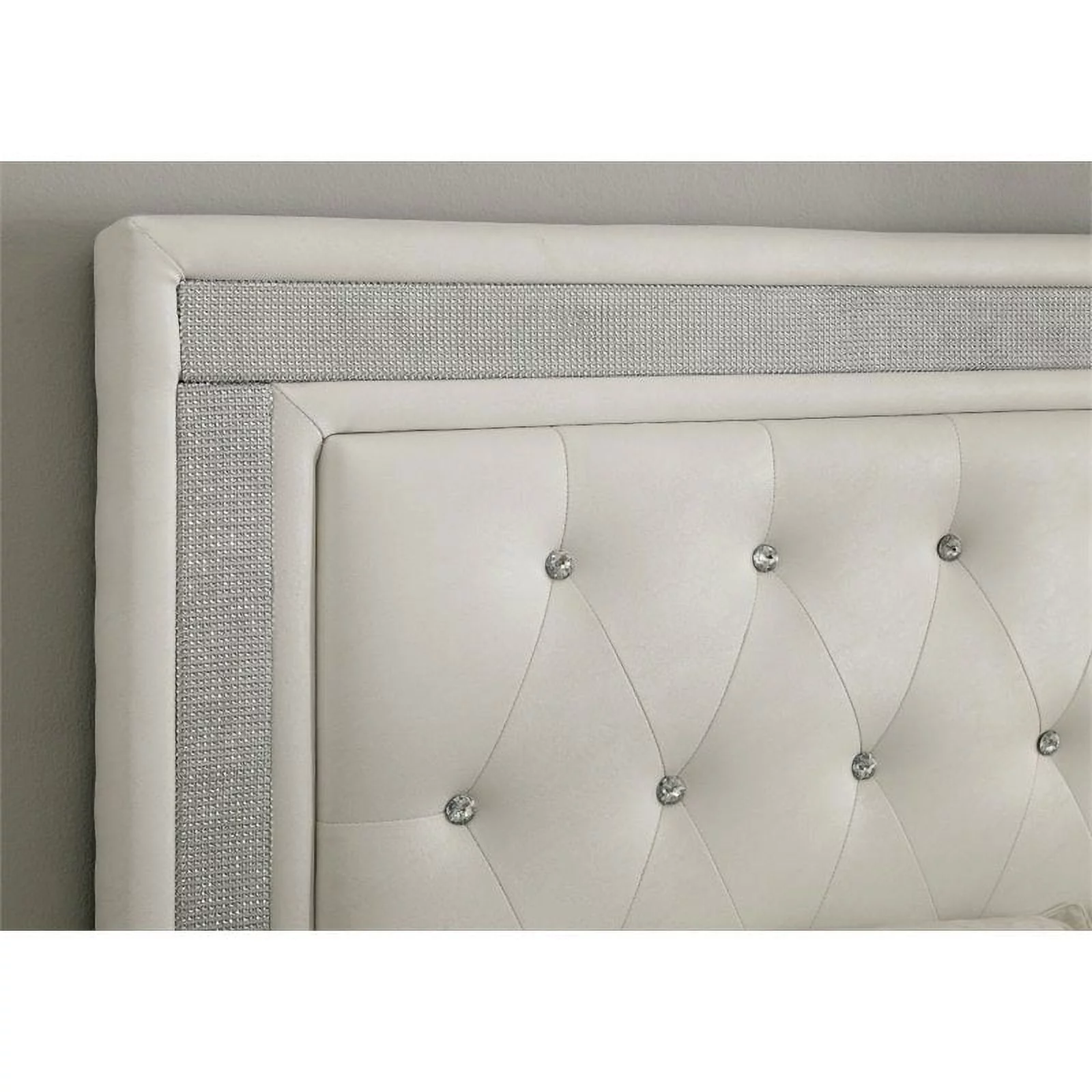 Bowery Hill Twin Tufted Faux Leather Platform Bed