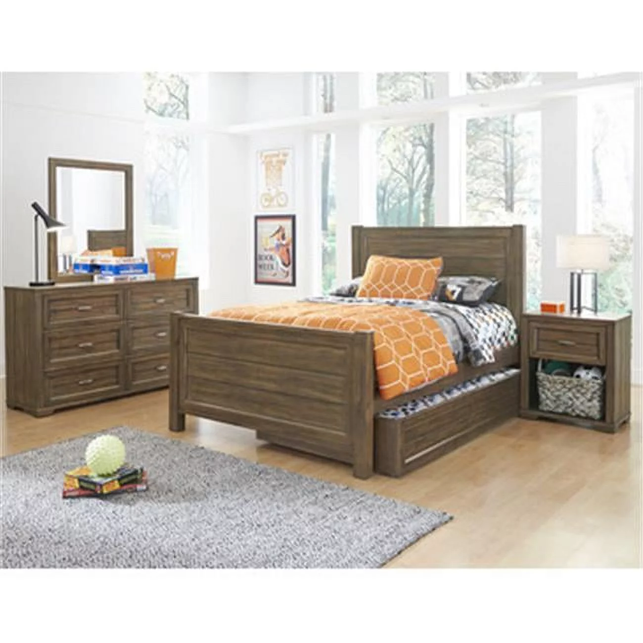 My Home Furnishings Logan- Driftwood 1301-411 4 By 6 Headboard
