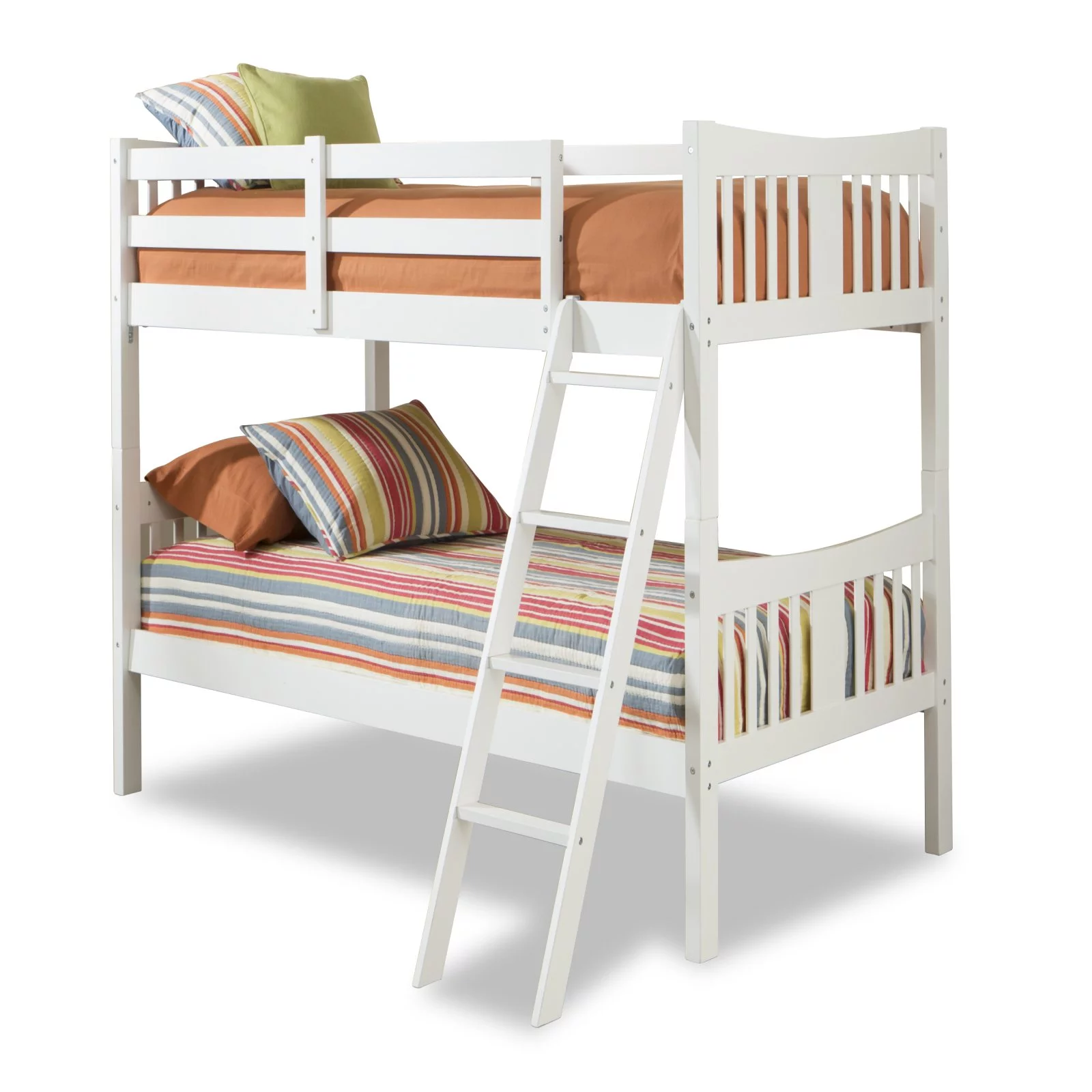 Storkcraft Caribou Twin-over-Twin Hardwood Bunk Bed White