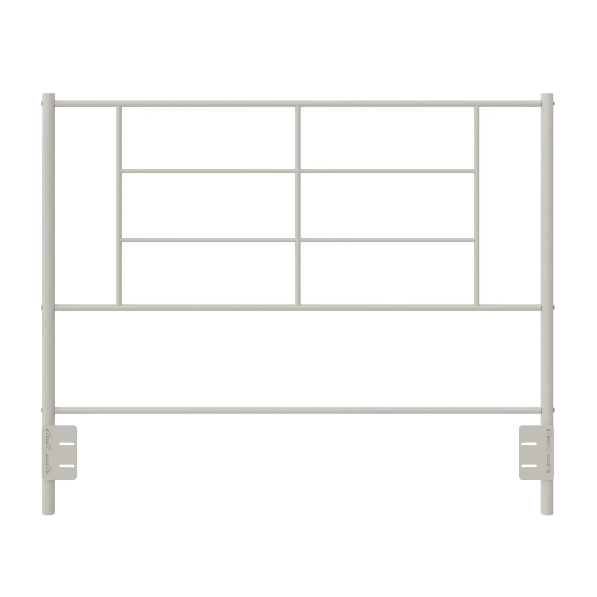 RealRooms Praxis Metal Headboard, Hardware Included, Full/Queen, White