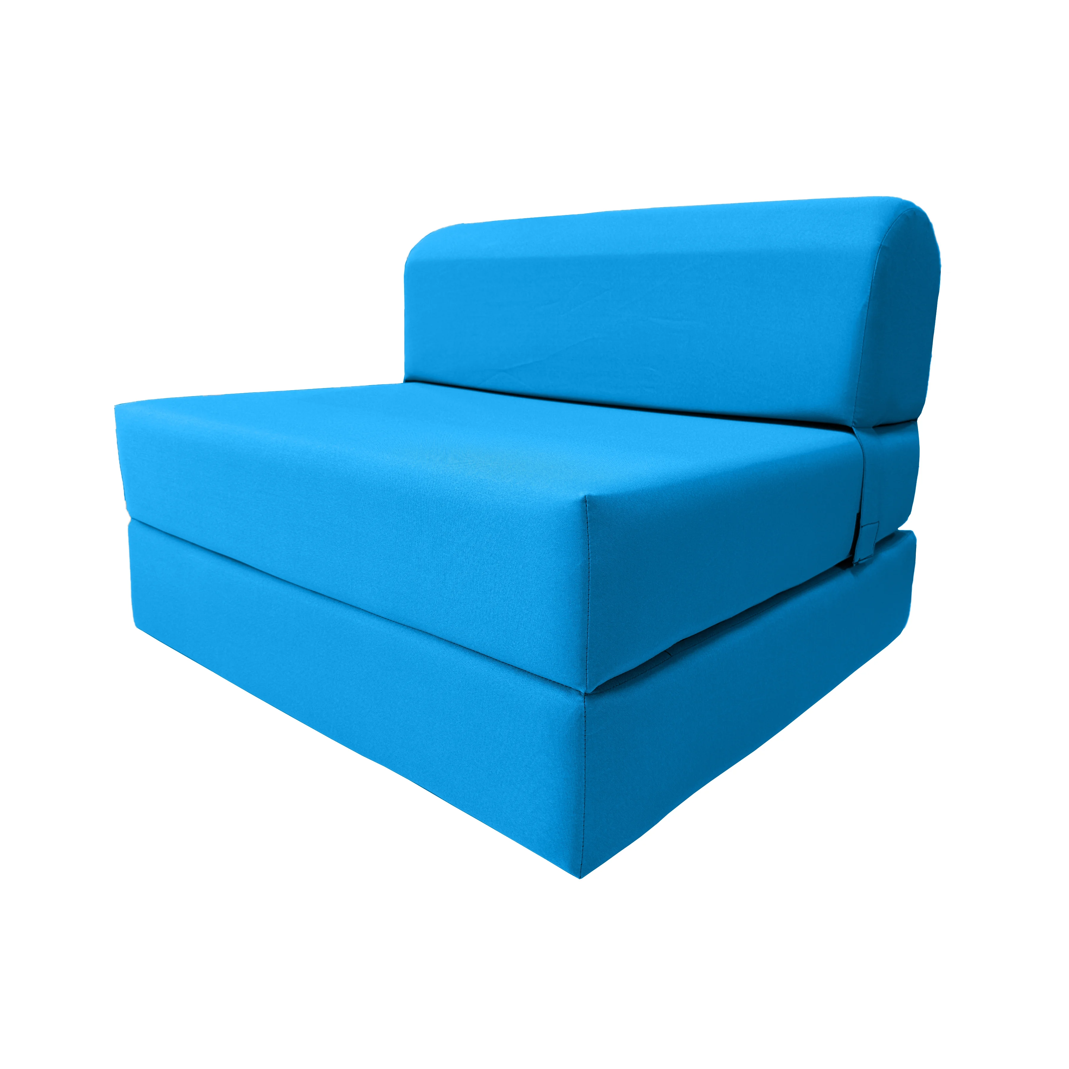 Turquoise Sleeper Chair Folding Foam Beds, Portable Studio Sofa Guest Bed, 6 x 36 x 70