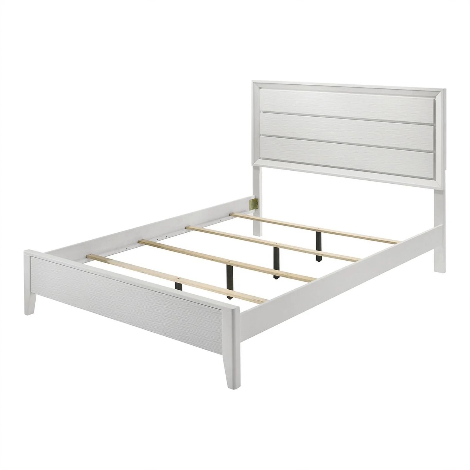 FOA Vrone 6pc White Wood Bedroom Set - Queen+2 Nightstands+Chest+Dresser+Mirror