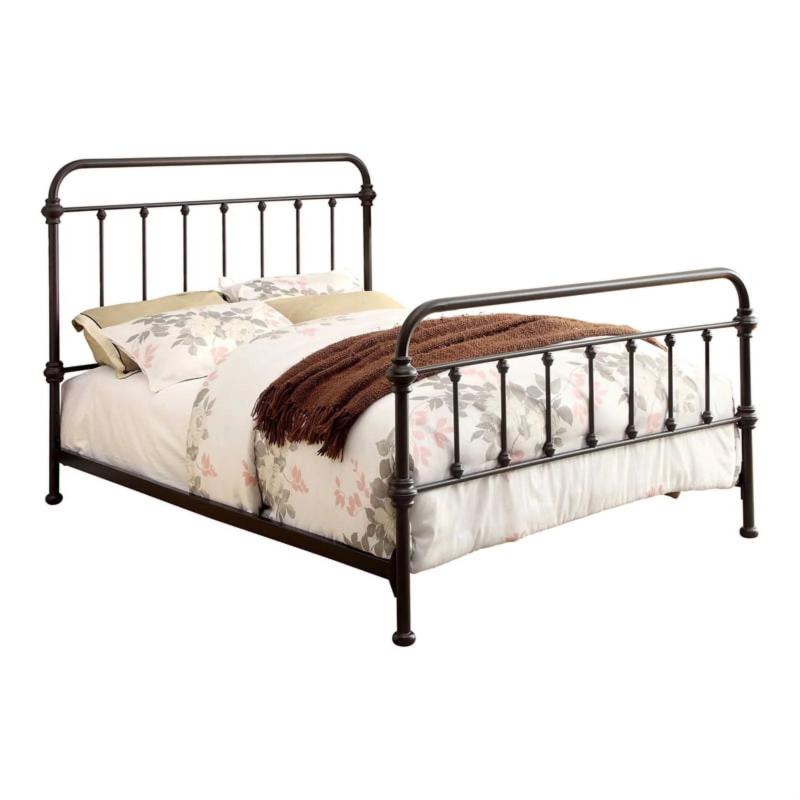 Furniture of America Celinda Metal Full Spindle Bed in Dark Bronze