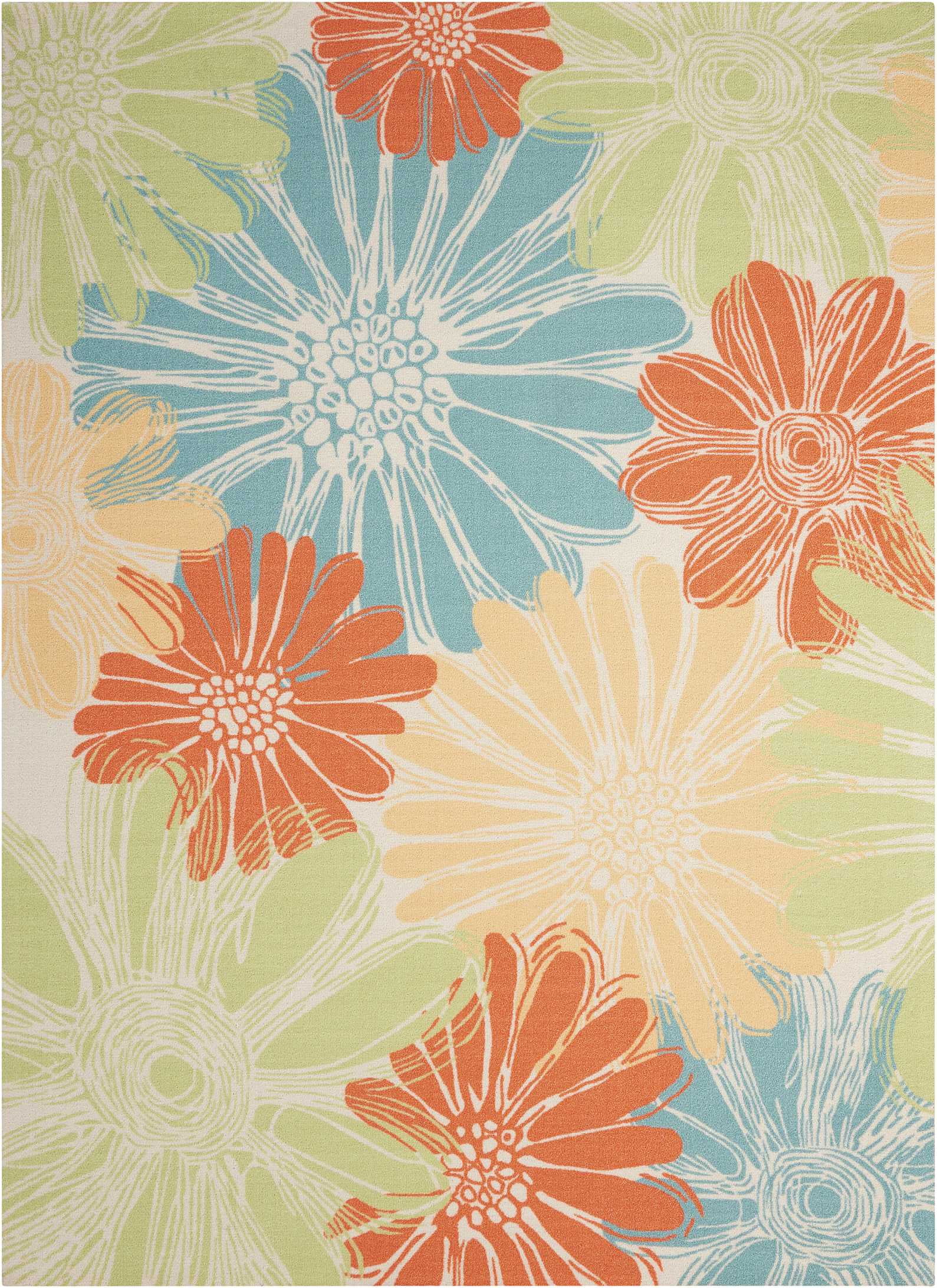 Nourison Home & Garden Indoor/Outdoor Ivory 5'3