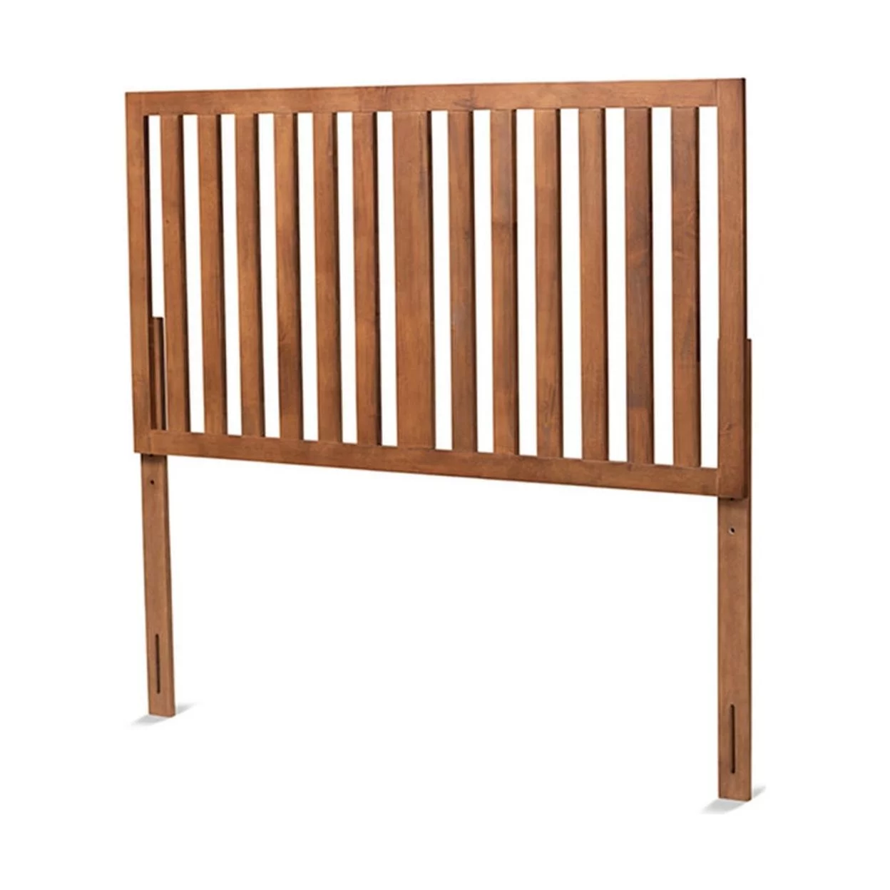 Oren Modern and Transitional Ash Walnut Finished Wood Queen Size Headboard