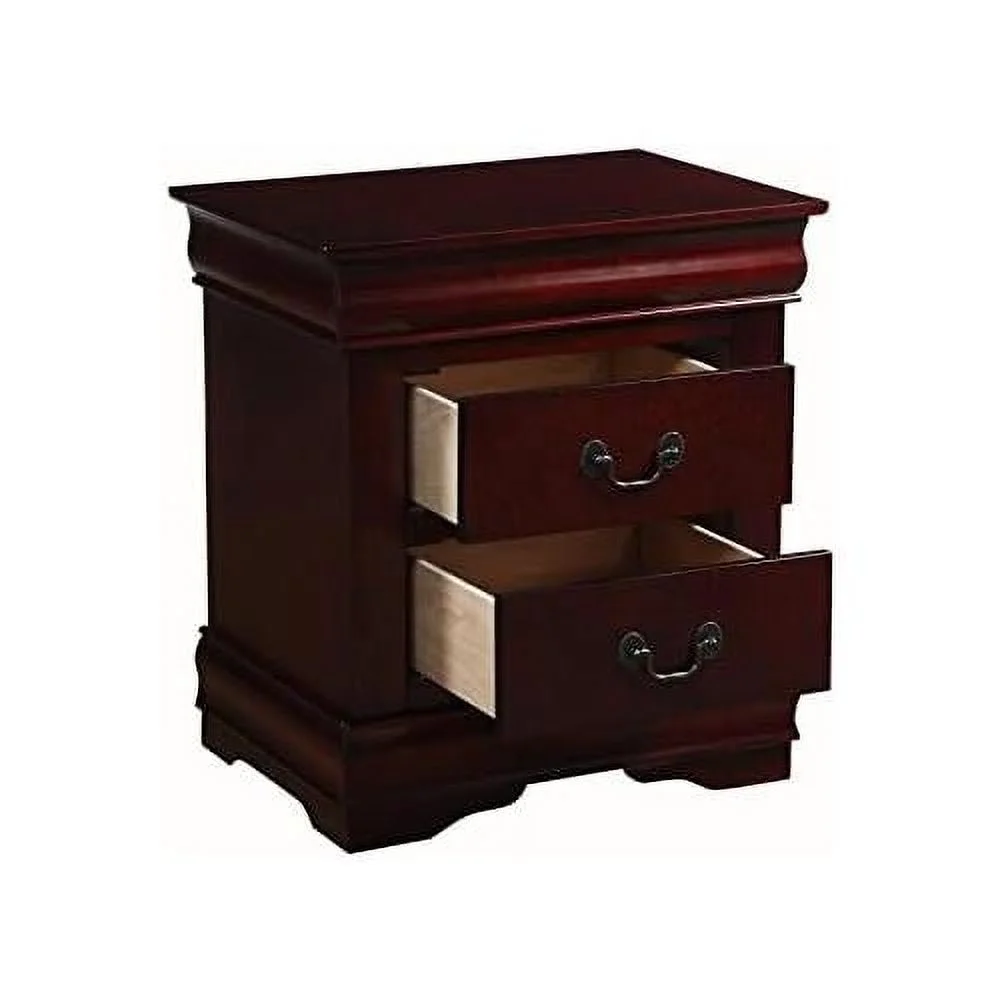 Nightstand With 2 Drawers, Small Dresser, Bedside Furniture, Night Stand, End Table With Storage For Bedroom, Living Room, College Dorm (Cherry)
