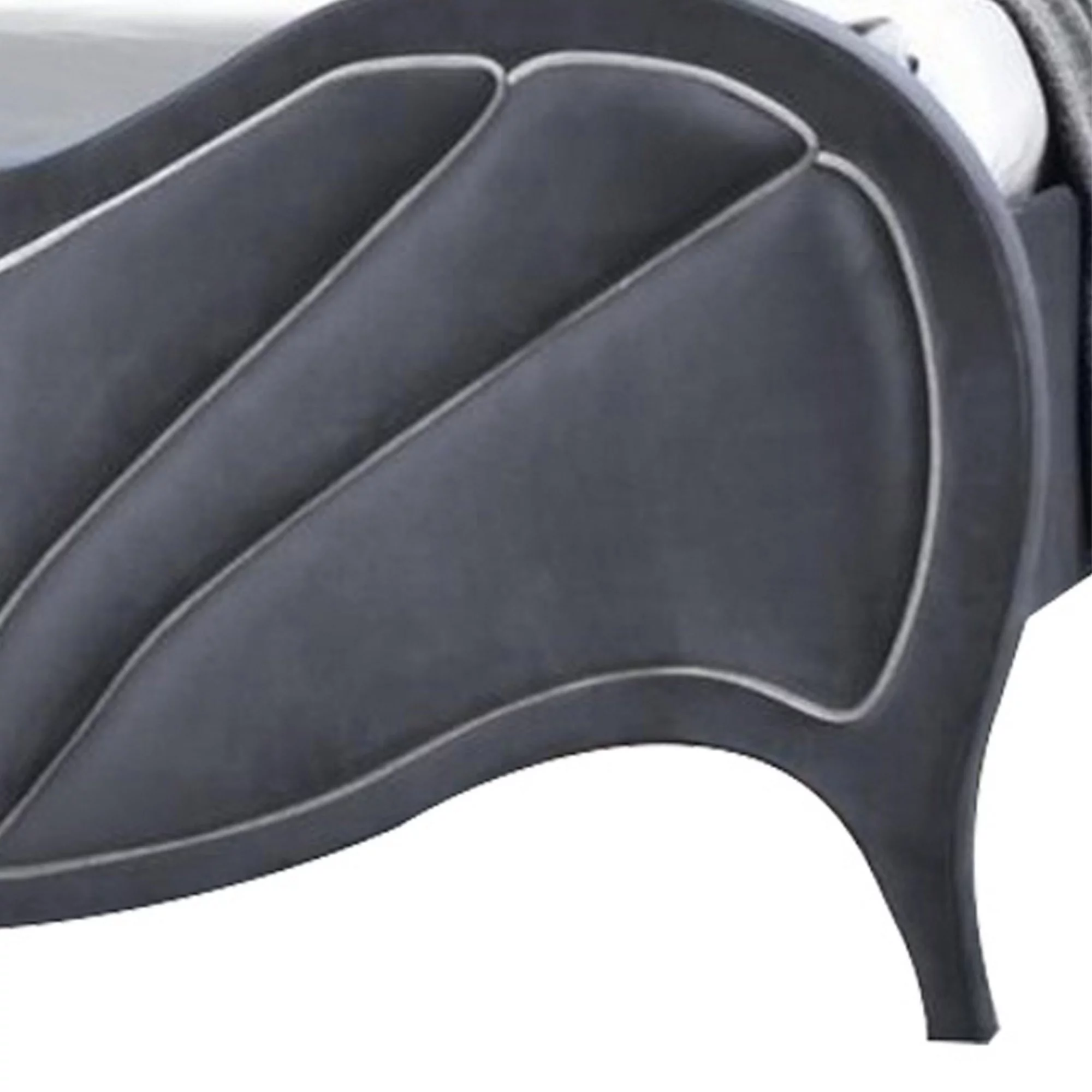 Velvet Upholstered Channel Tufted Eastern King Bed, Gray