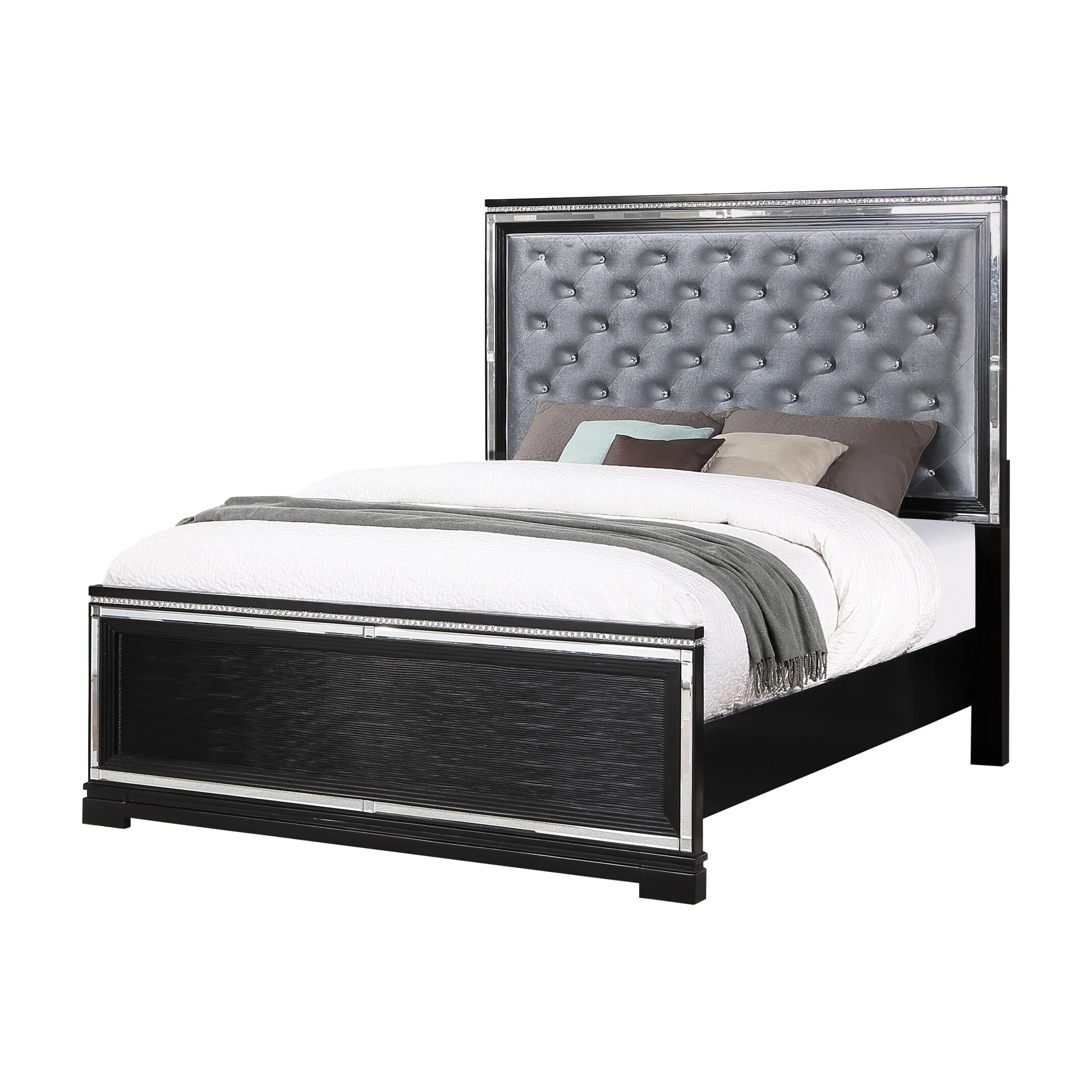 Isabelle Black 3-piece Bedroom Set with Dresser and Mirror Queen