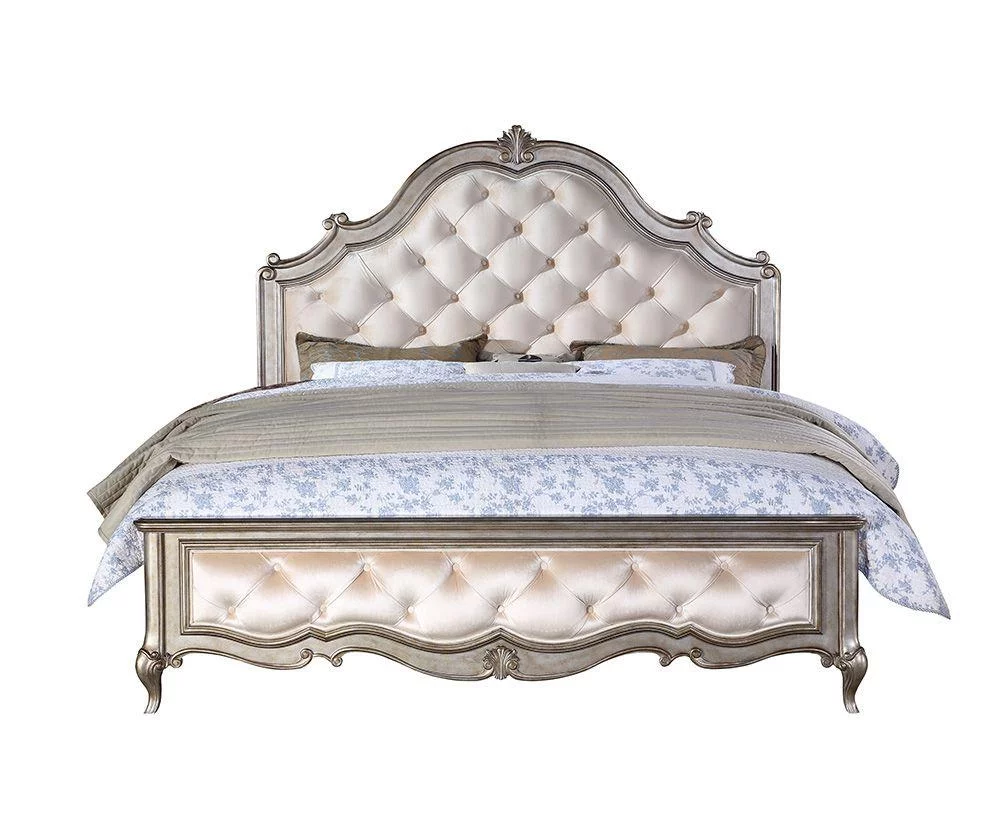 Velvet & Champagne California King 3pcs Bedroom Set by Acme Esteban 22194CK-3pcs
