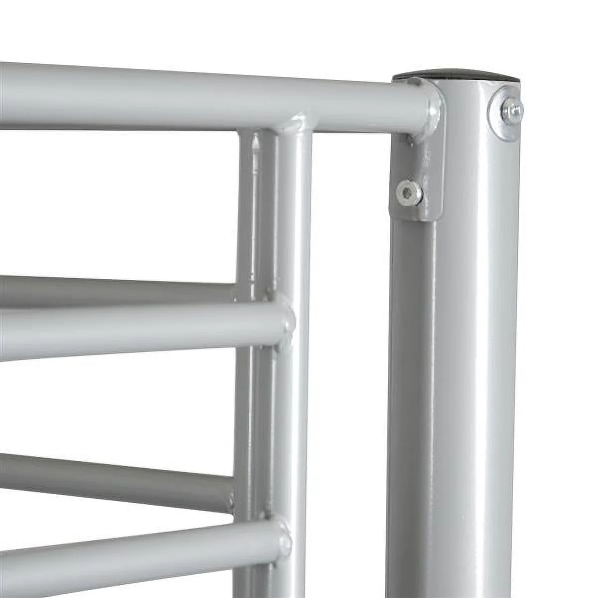 Fithood Iron Bed Bunk Bed with Ladder for Kids Twin Size Gray
