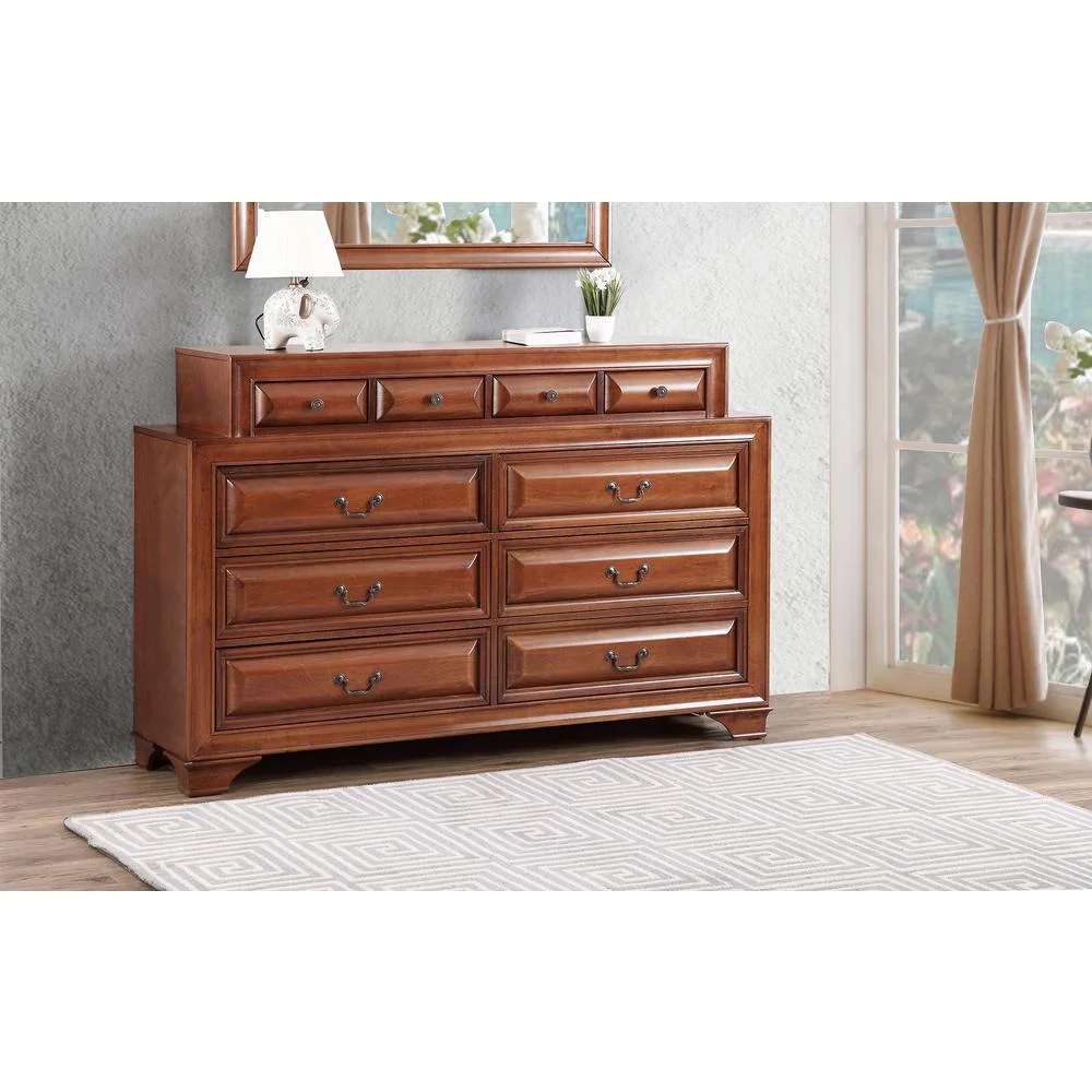 Passion Furniture Lavita 10-Drawer Oak Dresser PF-G8850-D