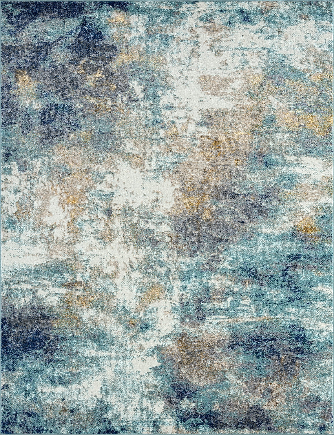 5x8 Modern Aqua Area Rugs for Living Room | Bedroom Rug | Dining Room Rug | Indoor Entry or Entryway Rug | Kitchen Rug | Alfombras para Salas 5'3'' x 7'3''