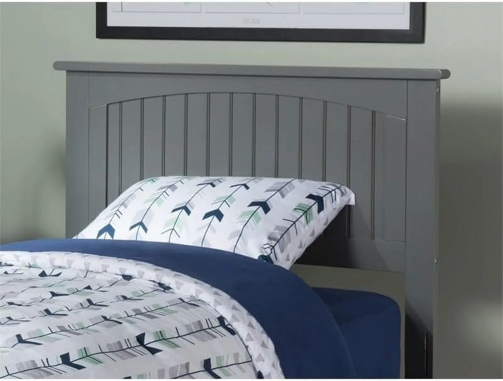 Panel Headboard In Atlantic Gray