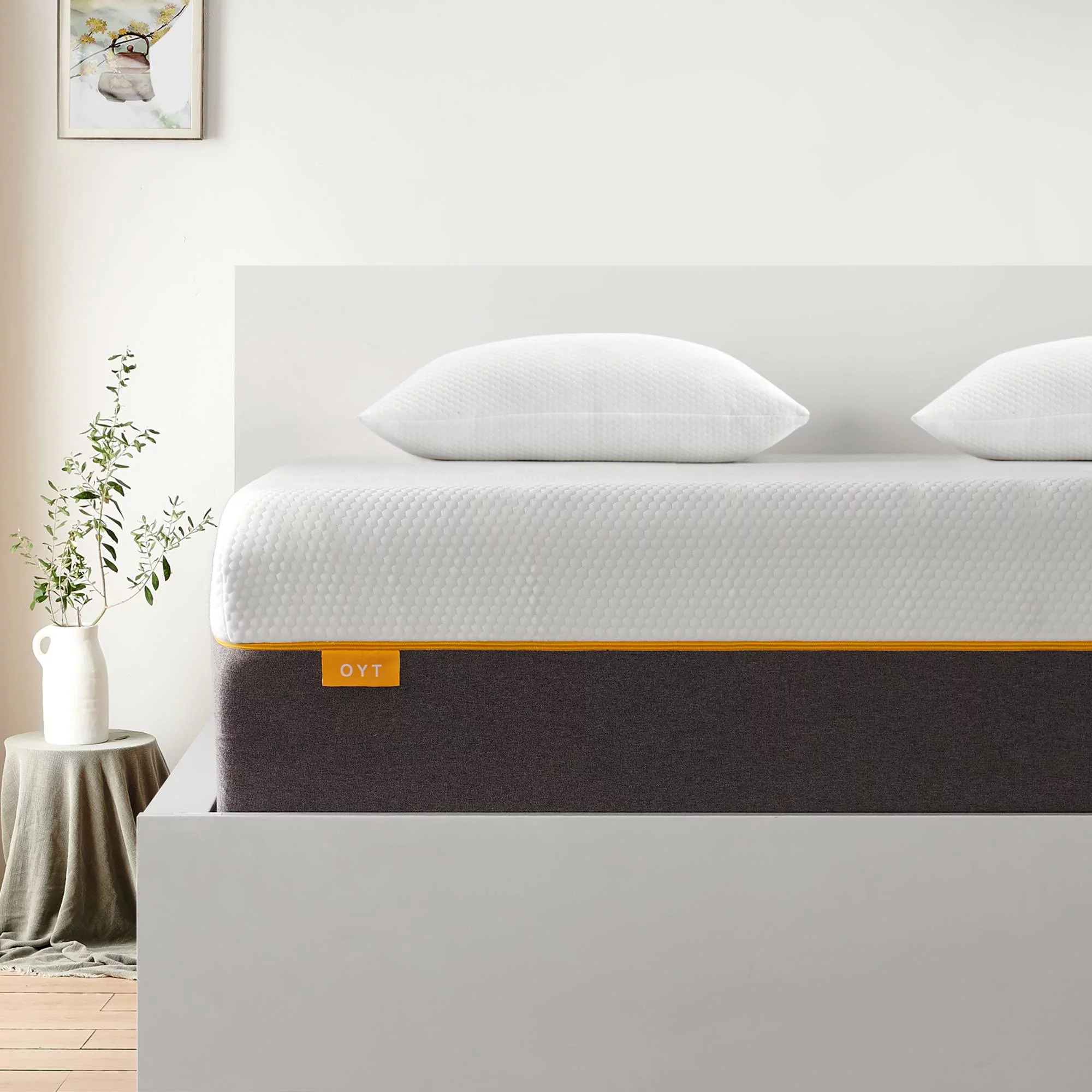 OYT 10 inch Twin Size Medium Mattress Memory Foam Cooling Support Gel Foam Mattress