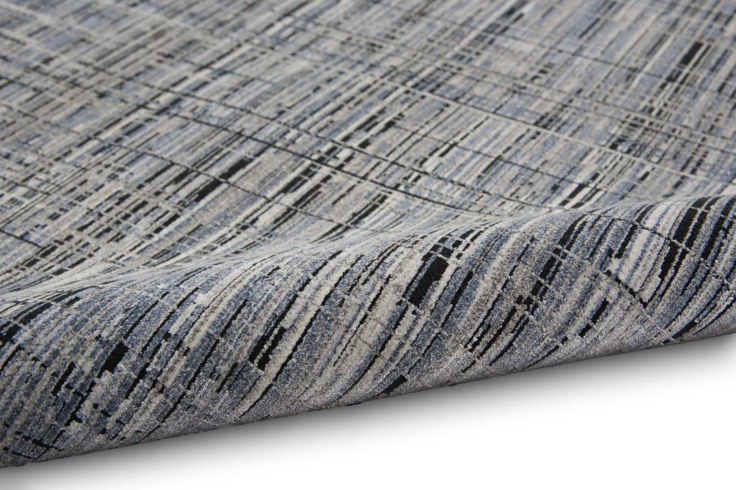 Calvin Klein Balian Carved Linear Blue Area Rug 9' x 12' 9' x 12'