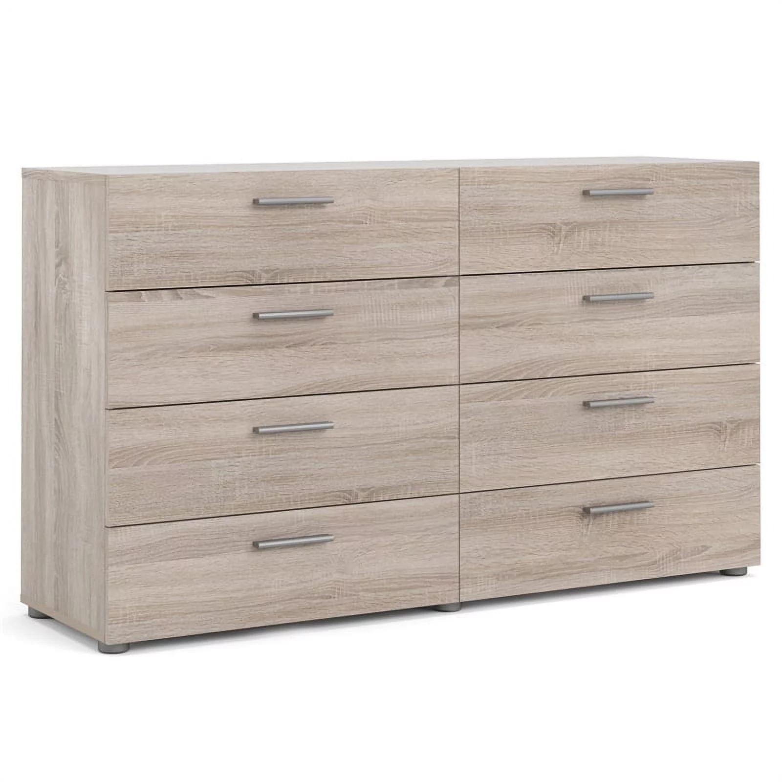 Home Square 3 Piece Set with Dresser, Chest and 2 Drawer Nightstands in Truffle