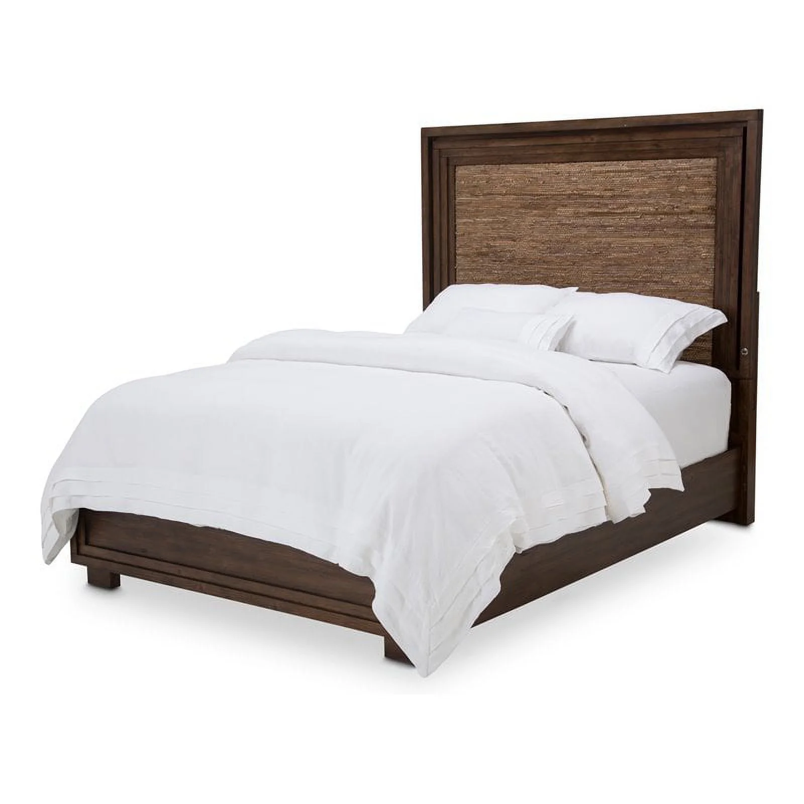 Michael Amini Carrollton Queen Panel Bed in Rustic Ranch Brown