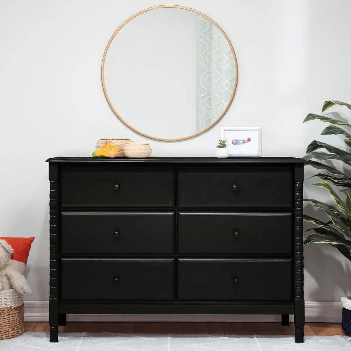 DaVinci Jenny Lind Spindle 6-Drawer Dresser in Ebony