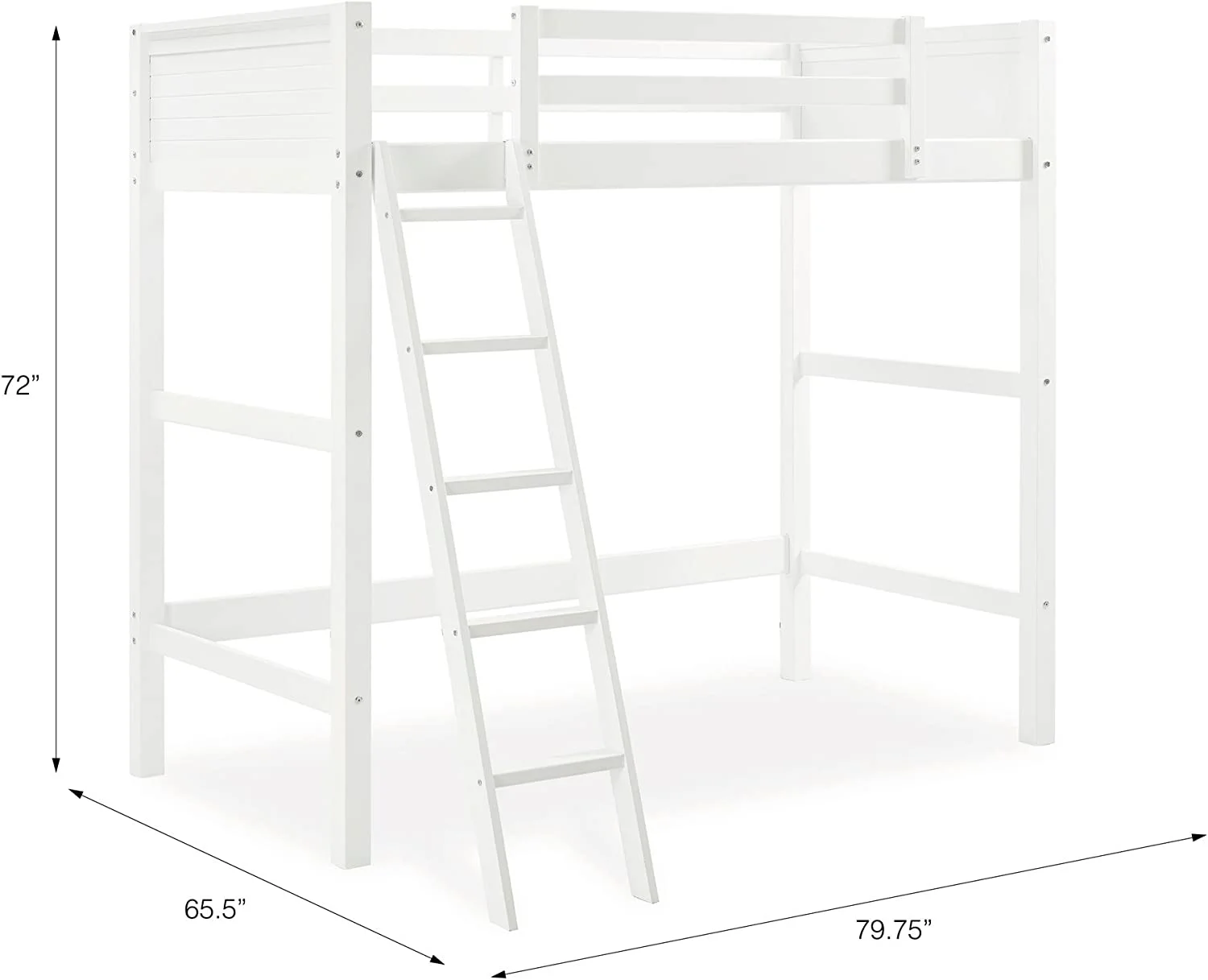 YINCHEN Wood Loft Style Bunk Bed, Twin