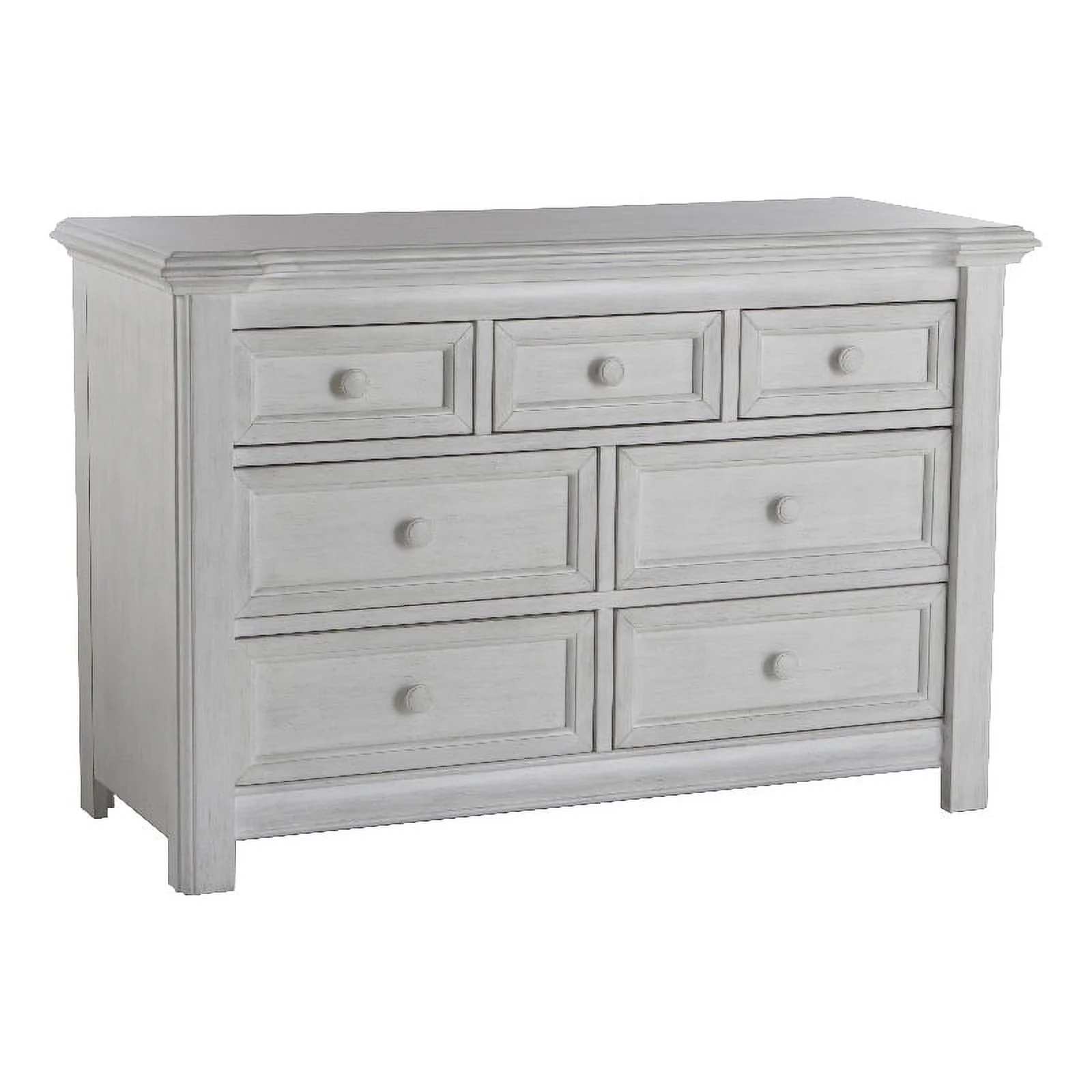 Home Square 2-Piece Set with Panel Crib & Double Dresser in White