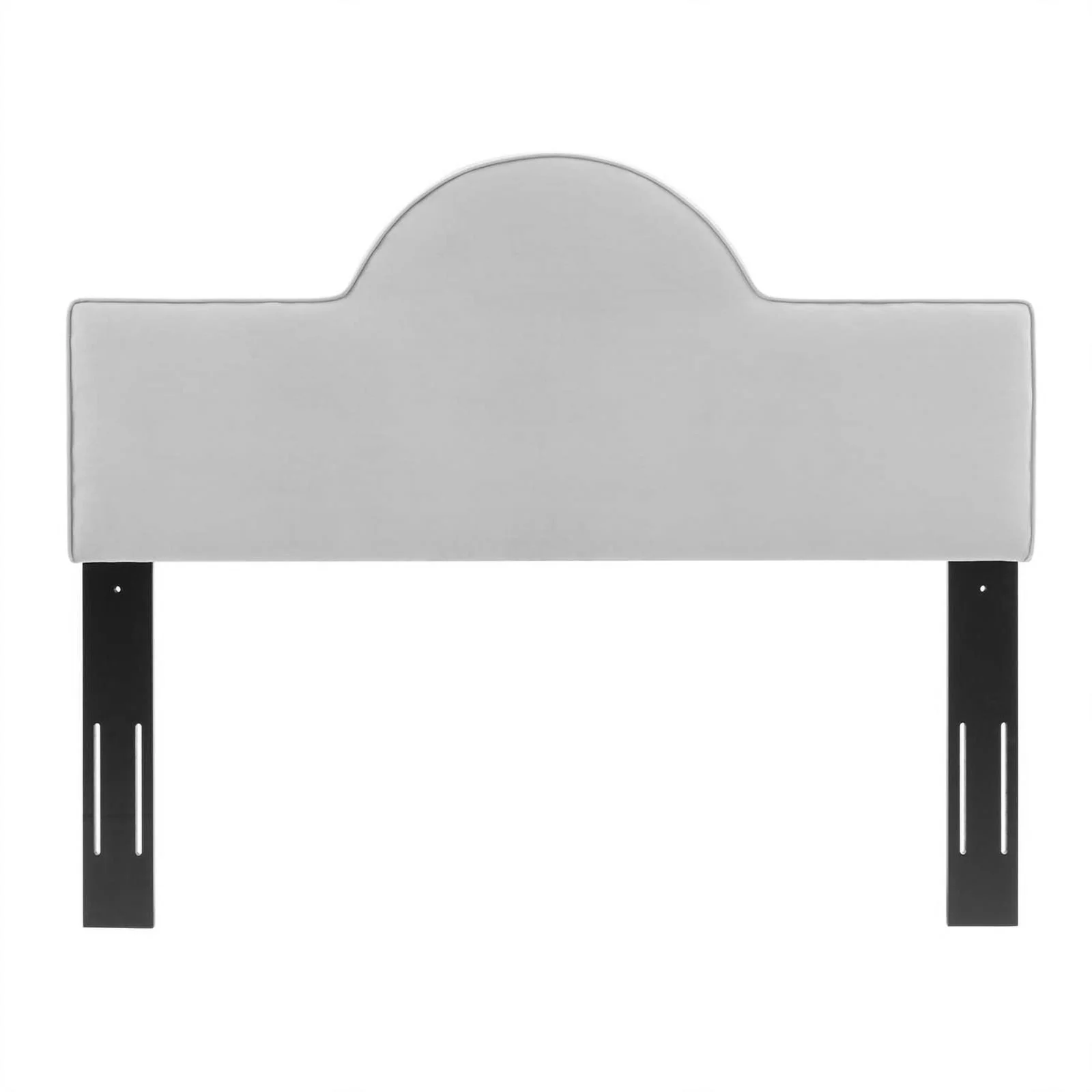 Pemberly Row Performance Velvet King/California King Headboard in Light Gray