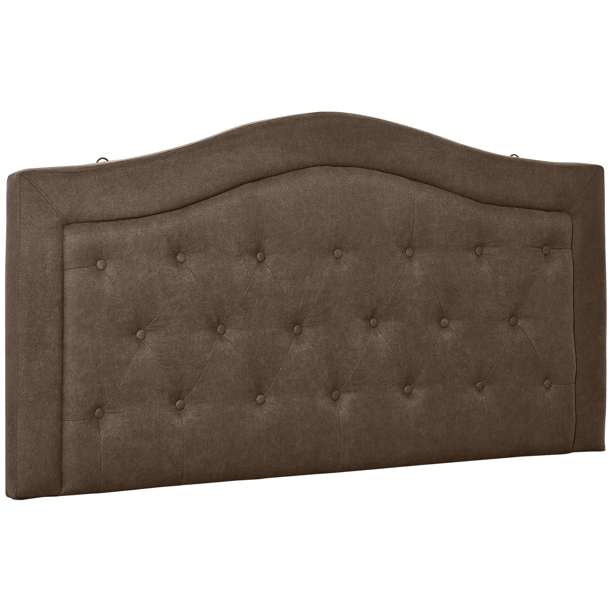 HOMCOM Upholstered Headboard, Button Tufted Bedhead Board, Home Bedroom Decoration for Full-Sized Beds, Brown