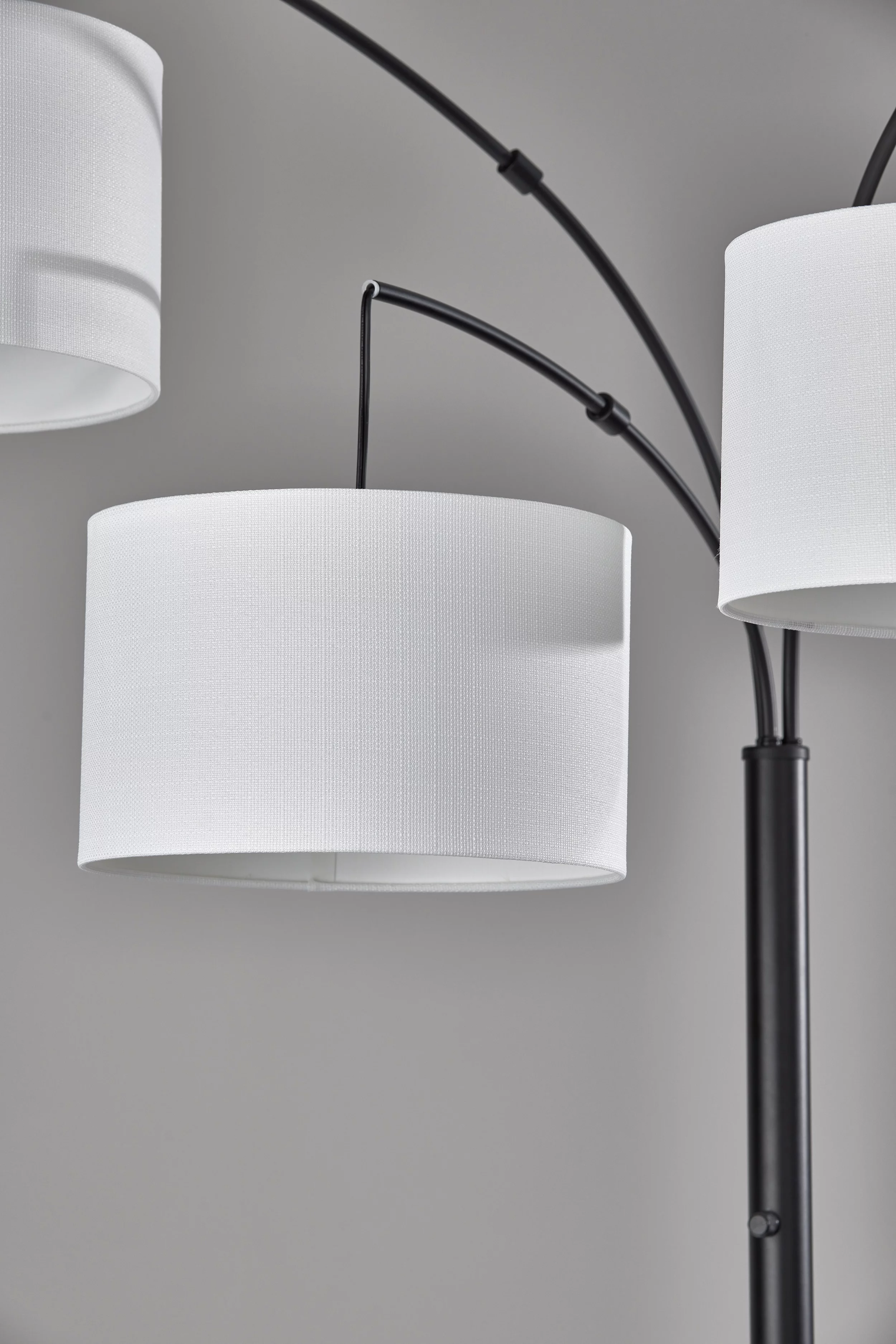 Better Homes & Gardens Matte Black 3 Head Arc Floor Lamp, Modern, Adult Office, Young Adult Dorm