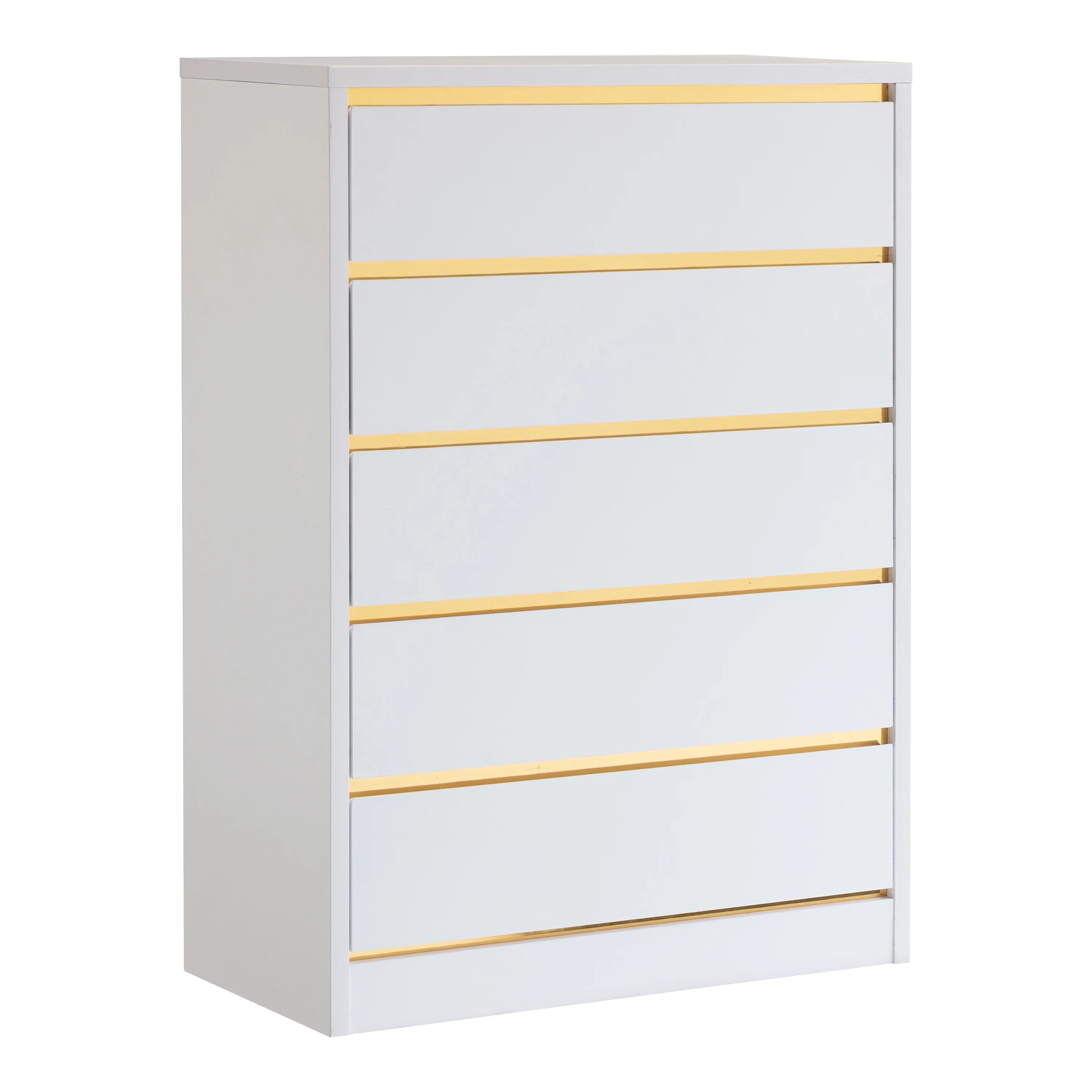 Laine Indoor 5-Drawer Wood White Chest for Bedroom by Furniture of America