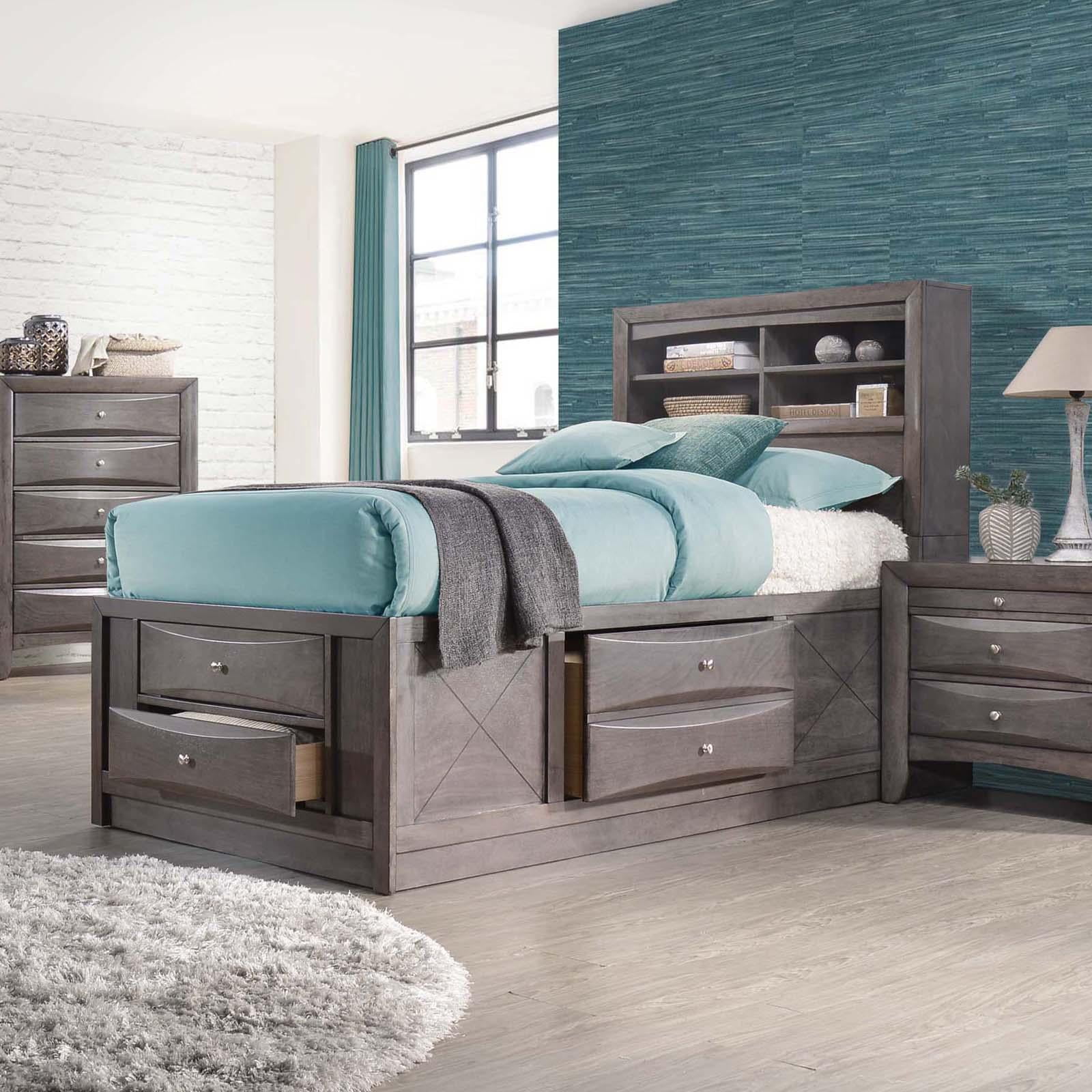 Picket House Madison Queen Storage Bed in Gray