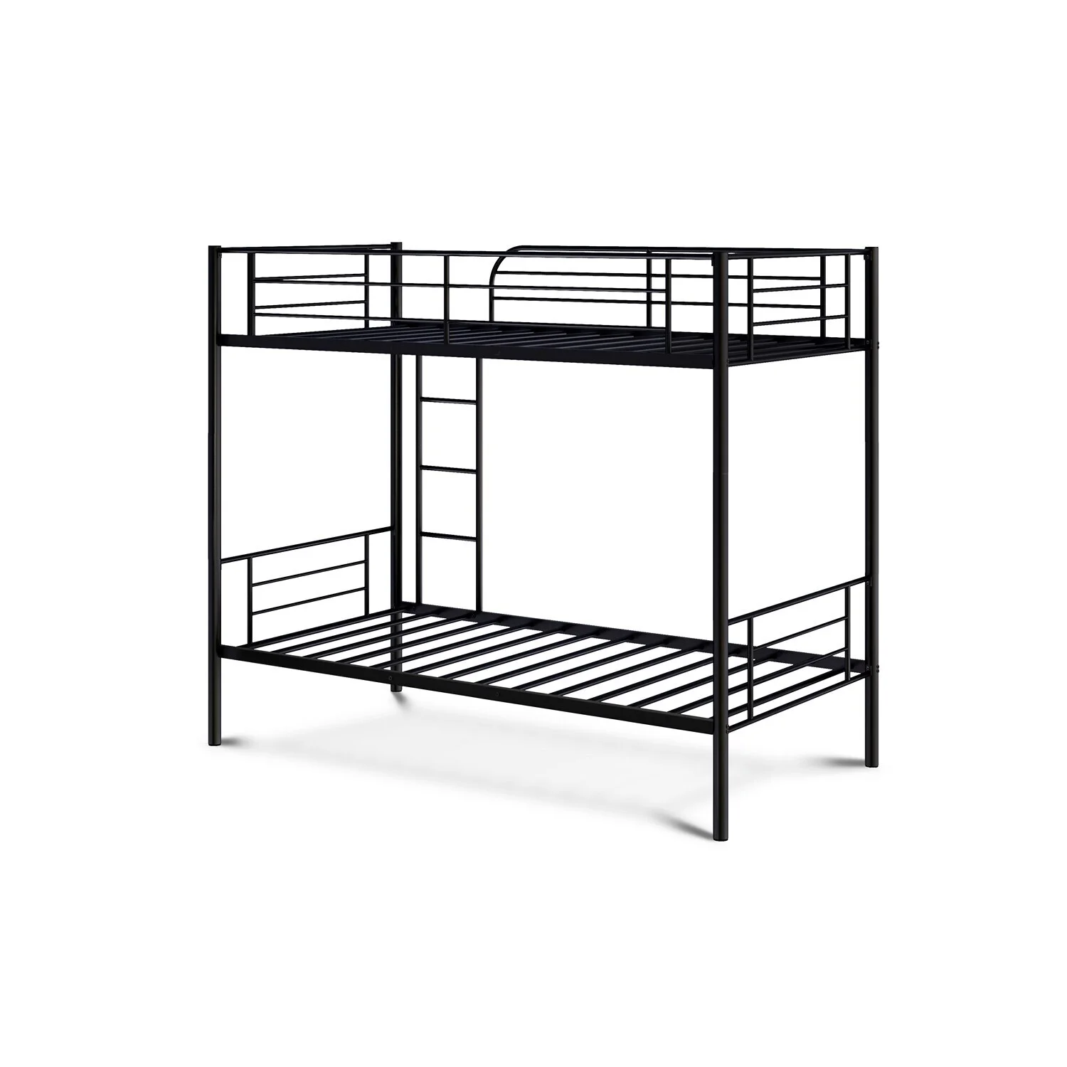 HomeStock Urban Oasis Twin Bunk Bed In Powder Coating Black Color