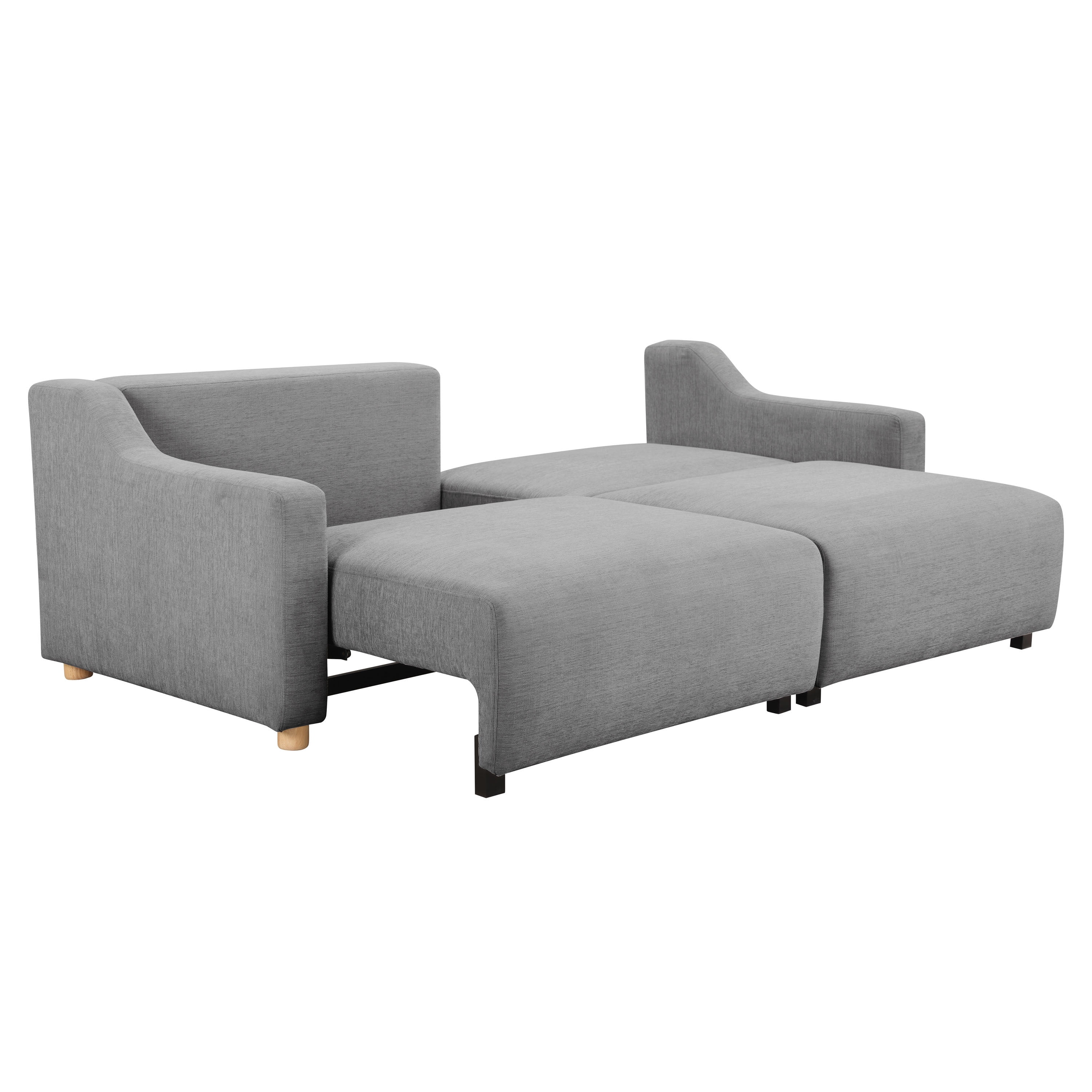 Serta Giles Modern Style Convertible Sofa, Gray Fabric