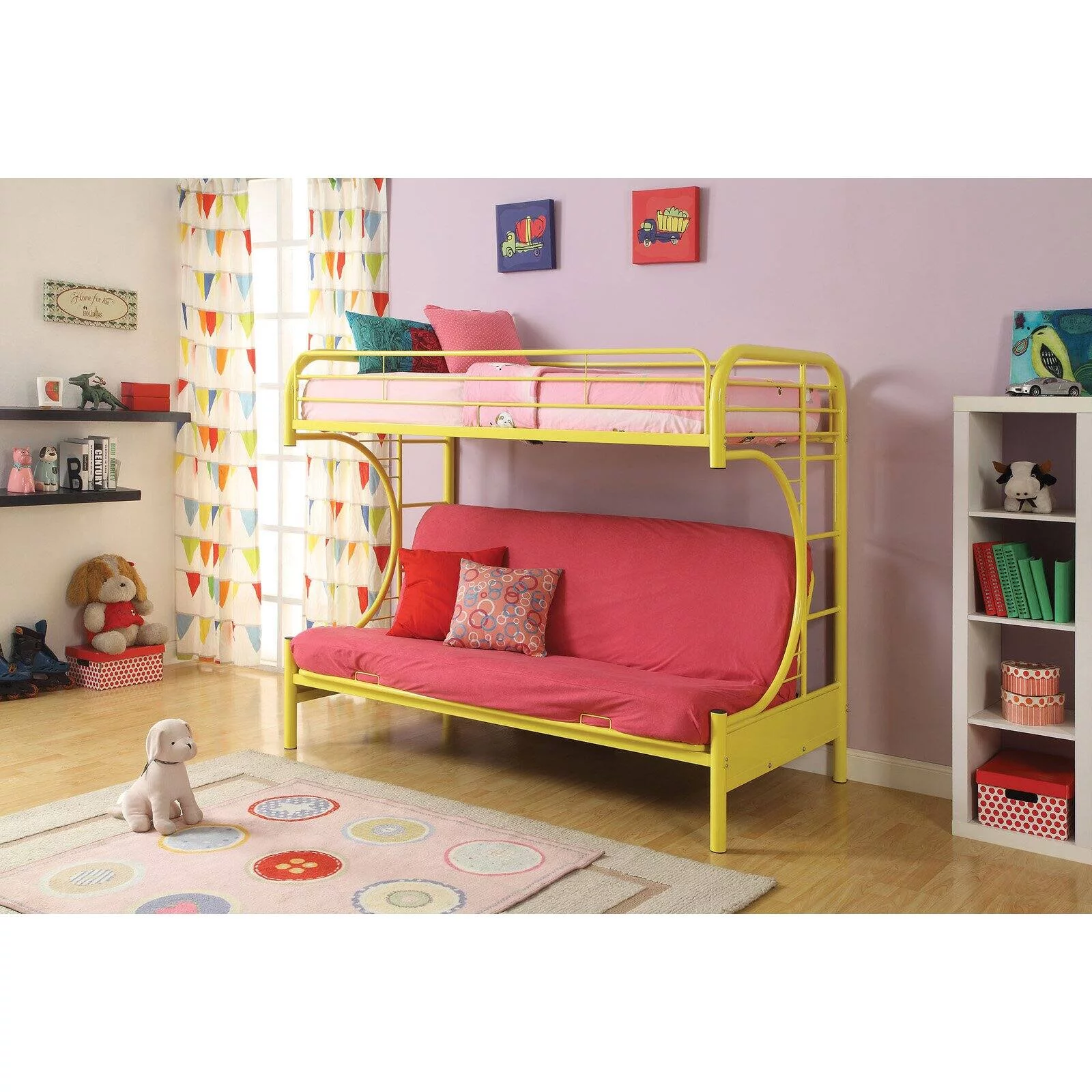 ACME Eclipse Twin Over Full Futon Bunk Bed, Multiple Colors