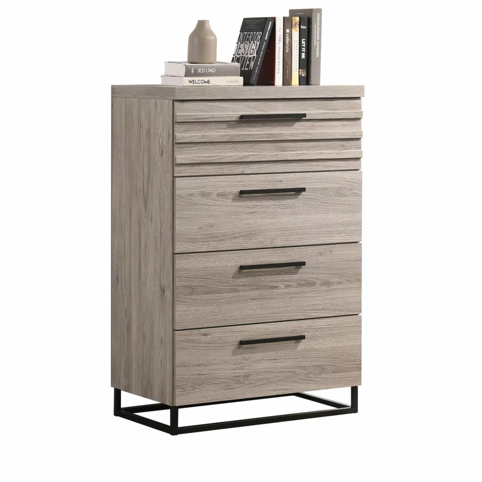 Roundhill Furniture Alvear Contemporary 4-Drawer Chest