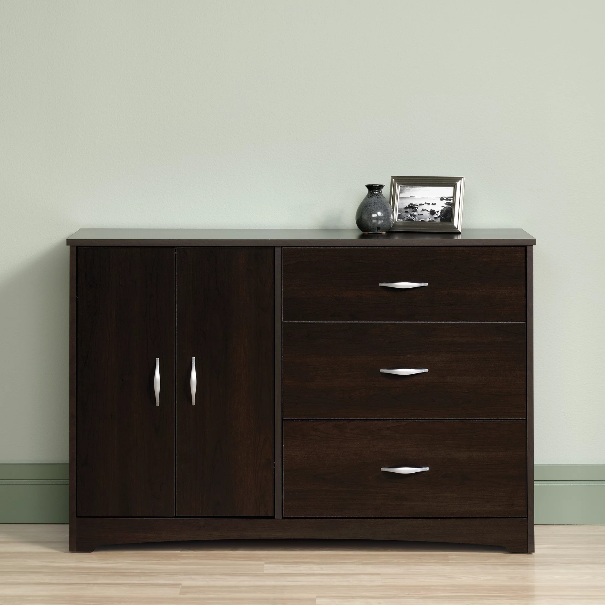 Sauder Beginnings Dresser, Cinnamon Cherry Finish