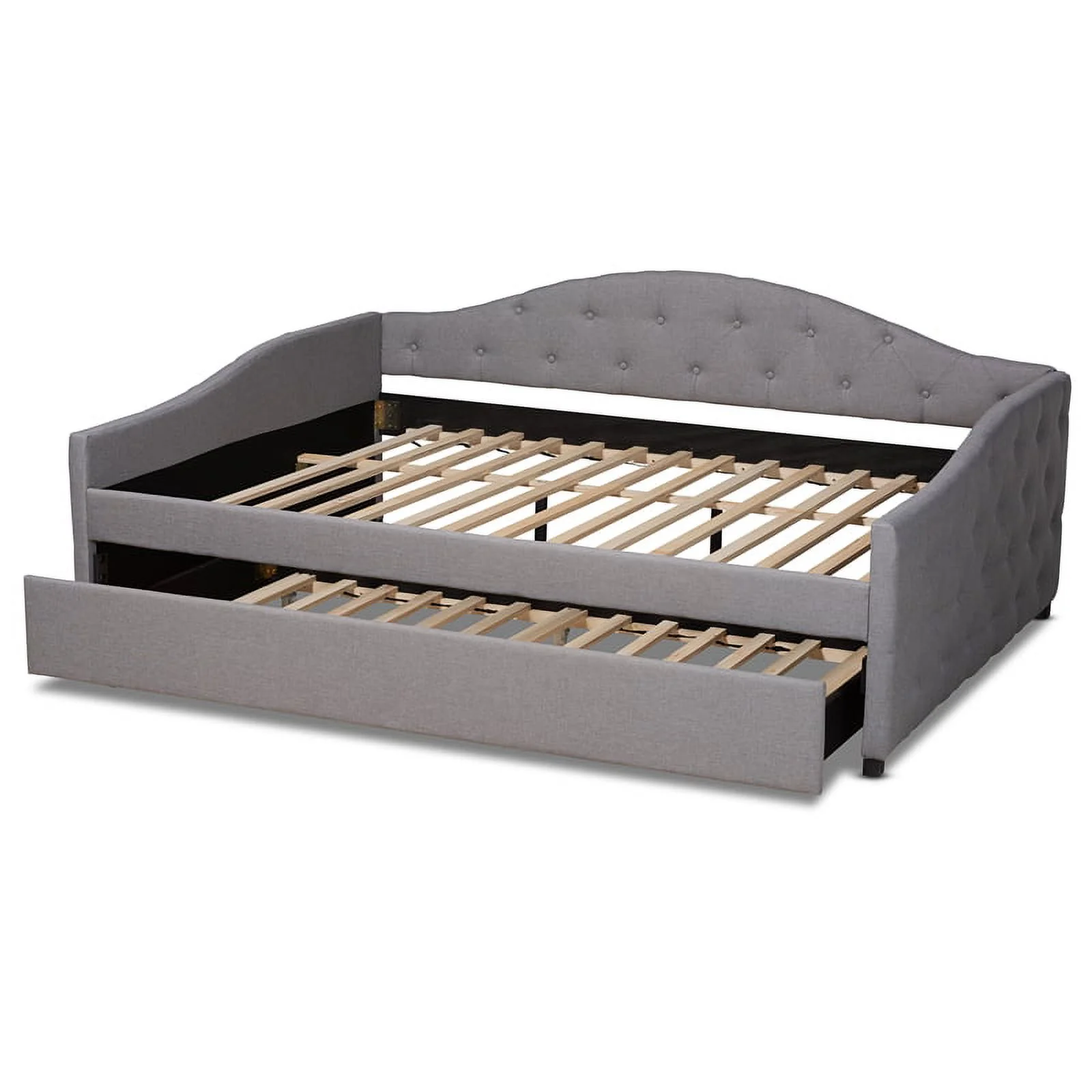 Bowery Hill Transitional Grey Full Size Daybed with Trundle