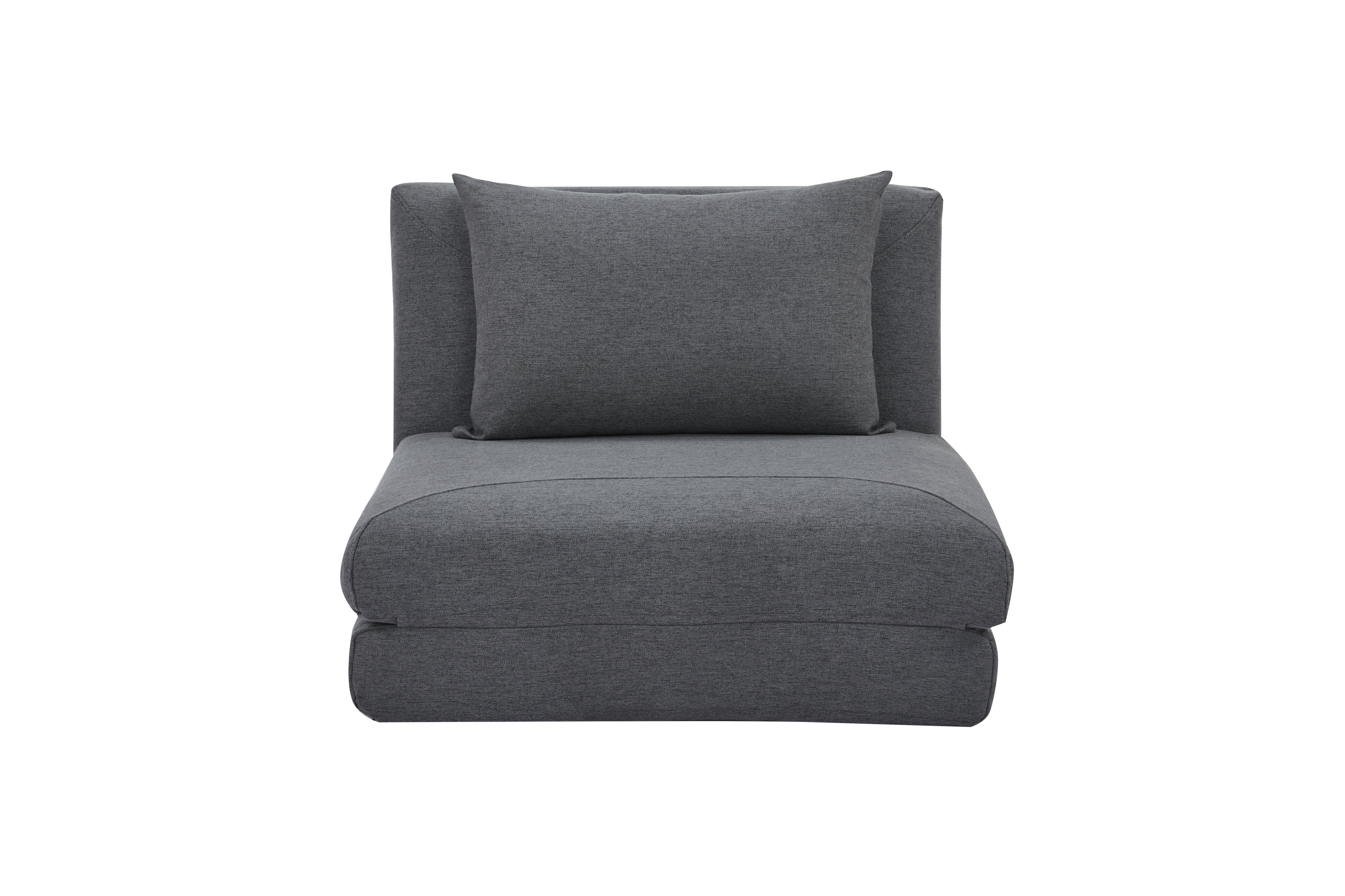 Artdeco Home Santa Polyester Convertible Chair Bed, Charcoal