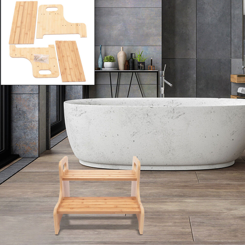 High Beds Bed Steps For Elderly/ Child Two Step Stool Stair Ladder Bath Benches