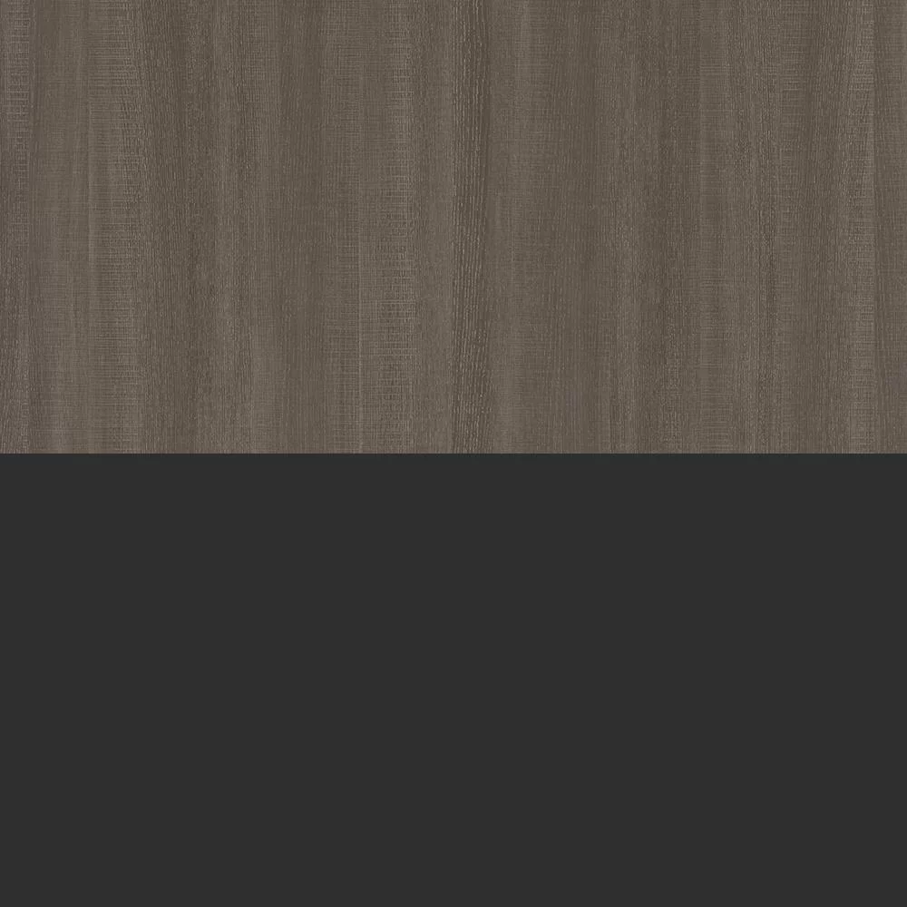 Bestar Orion 118W Full Murphy Bed with Shelving and Fold-Out Desk (119W) in bark gray & graphite