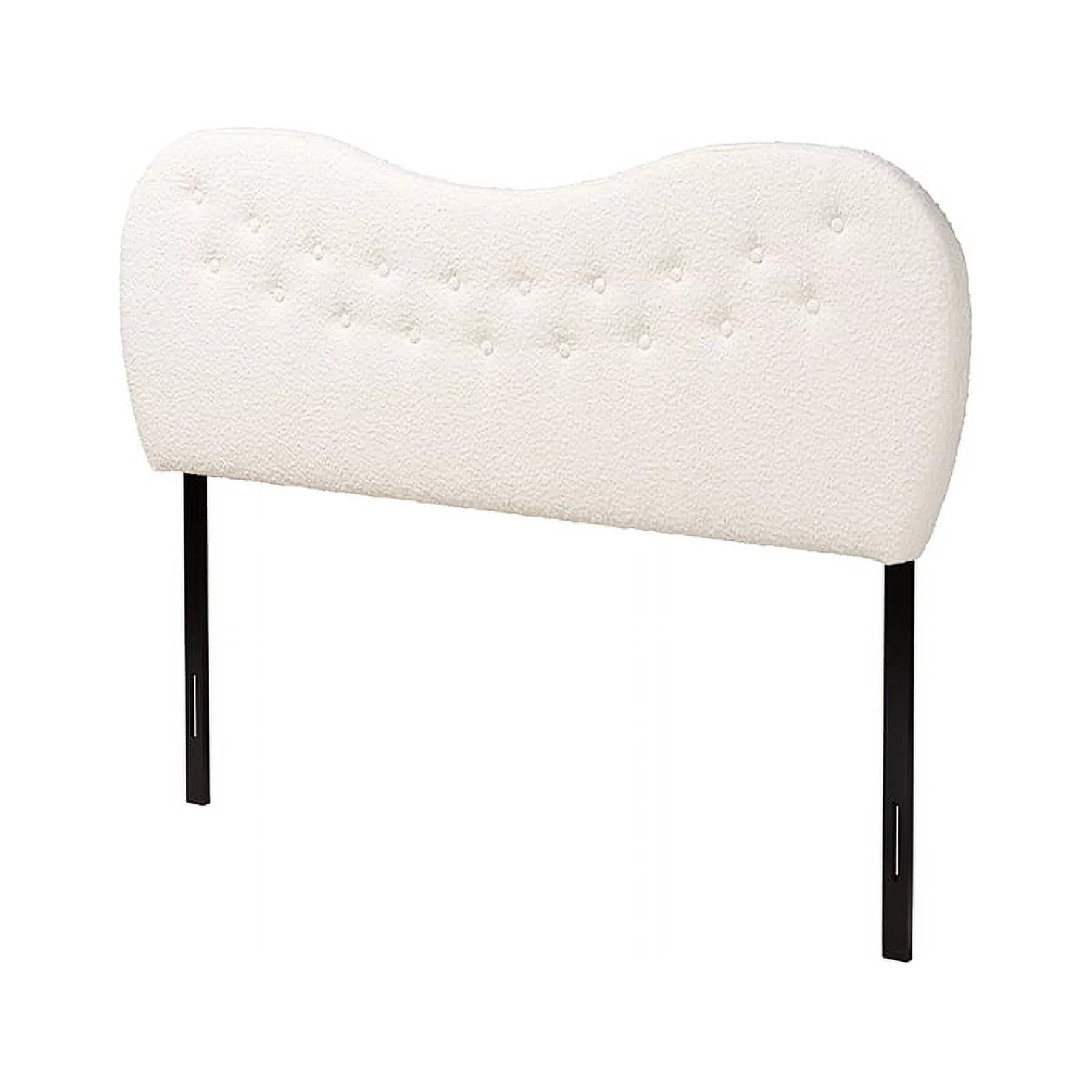 Baxton Studio Brantley Modern Cream Boucle Fabric Queen Size Headboard