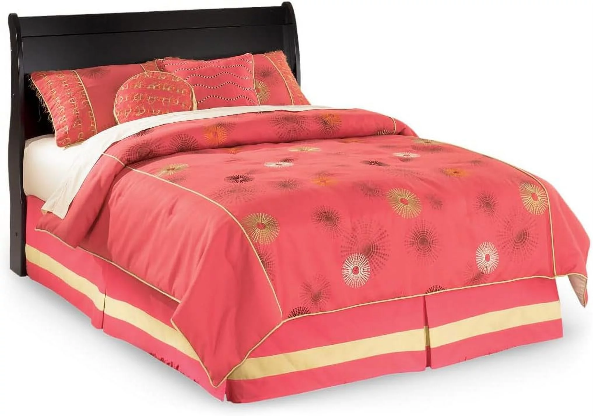 Huey Vineyard Traditional Full Sleigh Headboard , Black