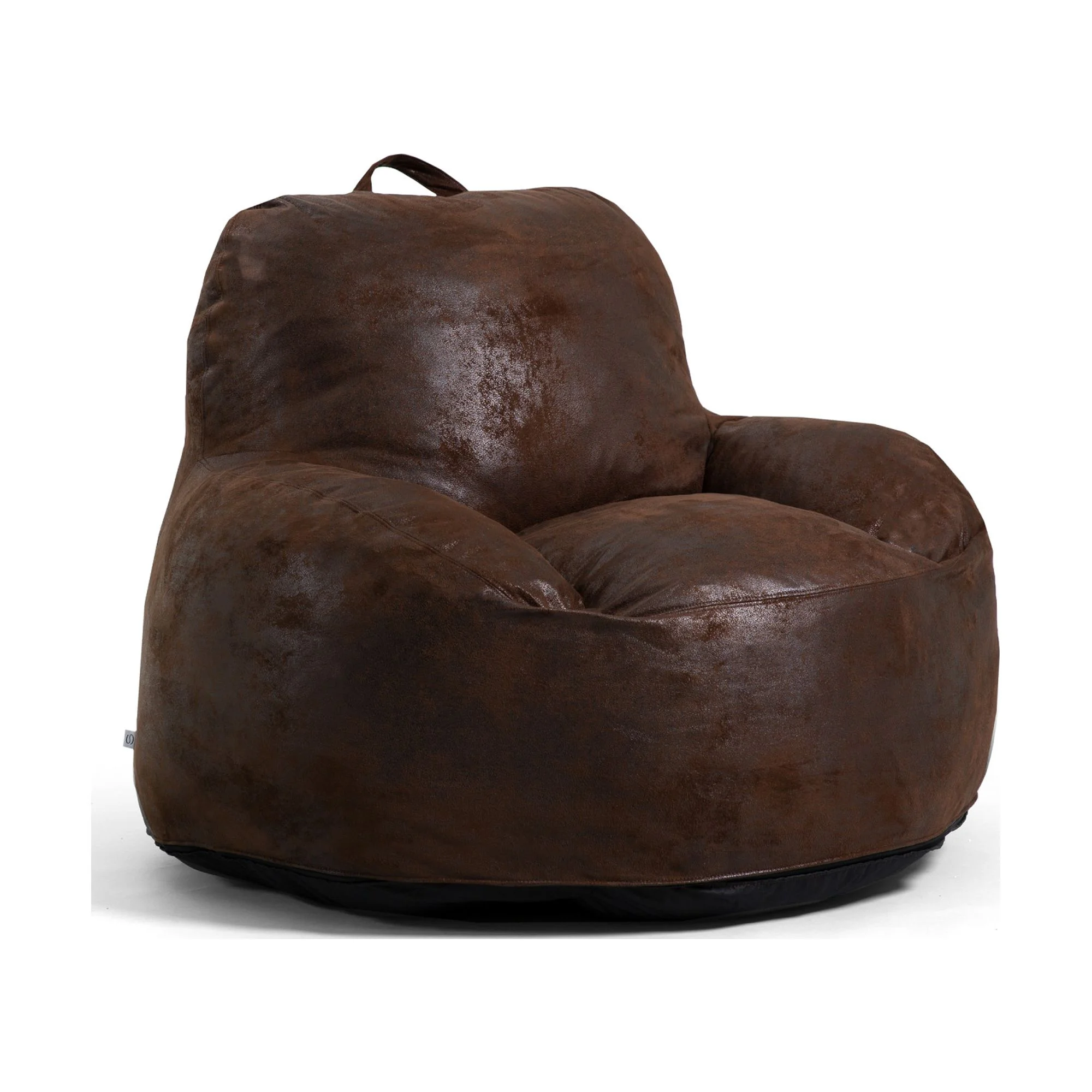 Big Joe Nestle Large Bean Bag Chair, Espresso Blazer, Vegan Leather, 4 Feet